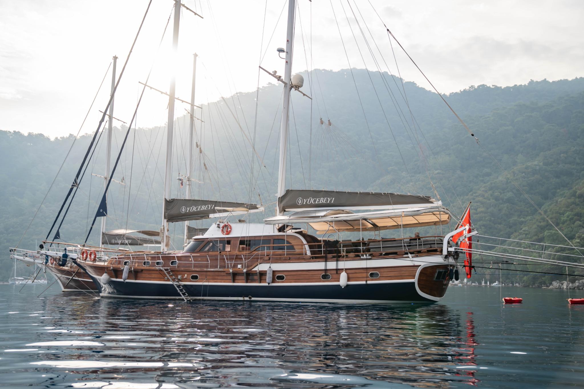 Yuce Bey 1 gulet amenities aerial view in Türkiye