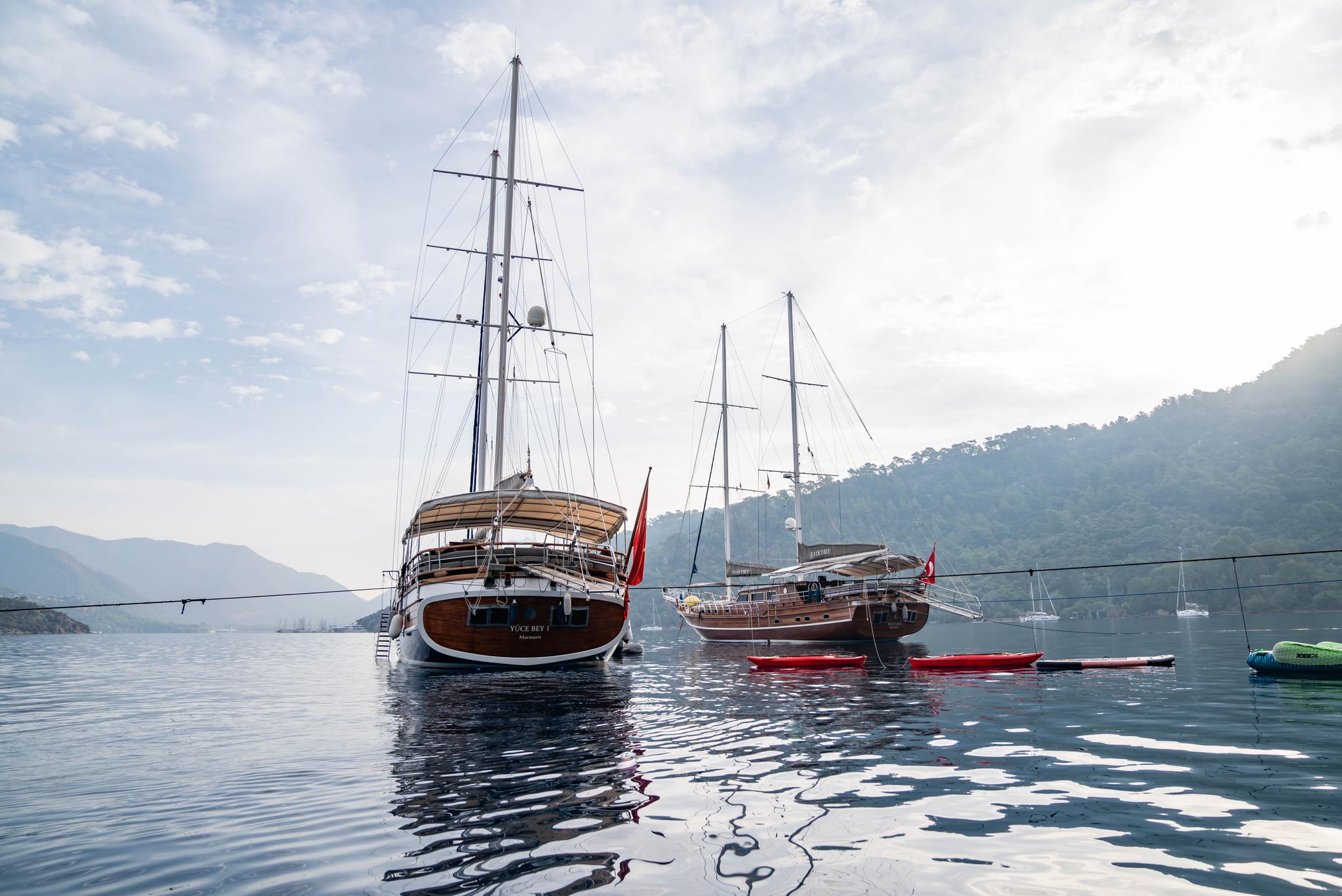 Yuce Bey 1 gulet amenities aerial view in Türkiye
