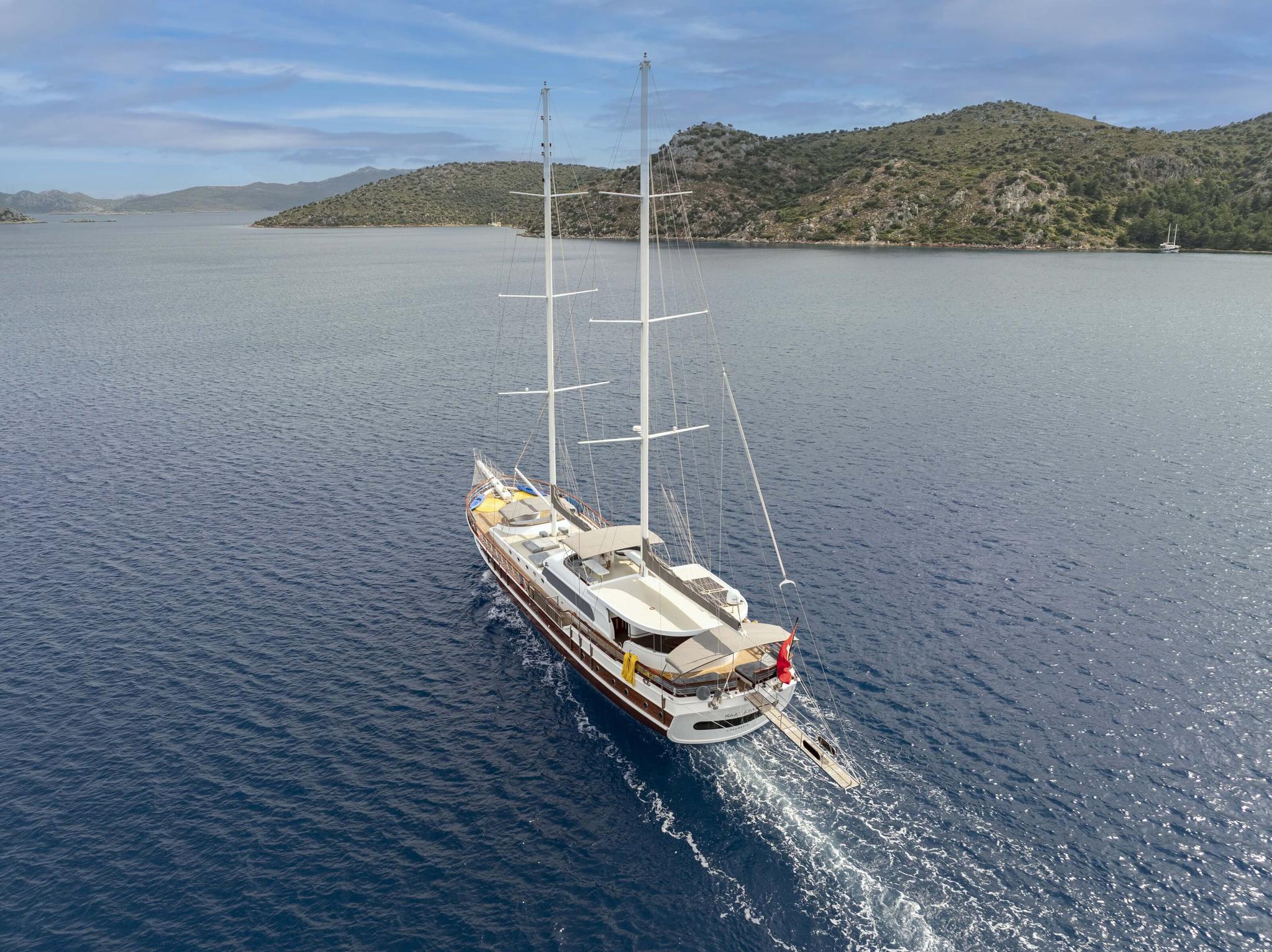 Kaan Ayaz gulet aerial view in Türkiye