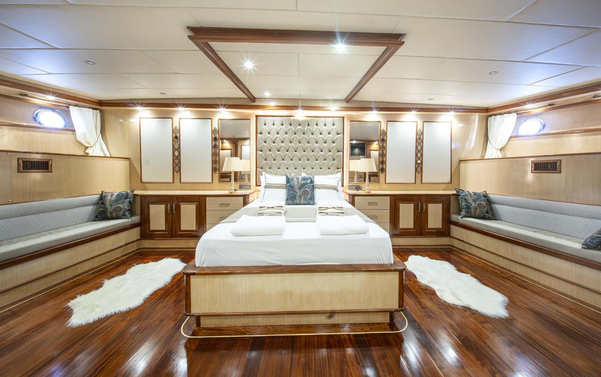 Kaan Ayaz gulet accommodation interior cabin in Türkiye