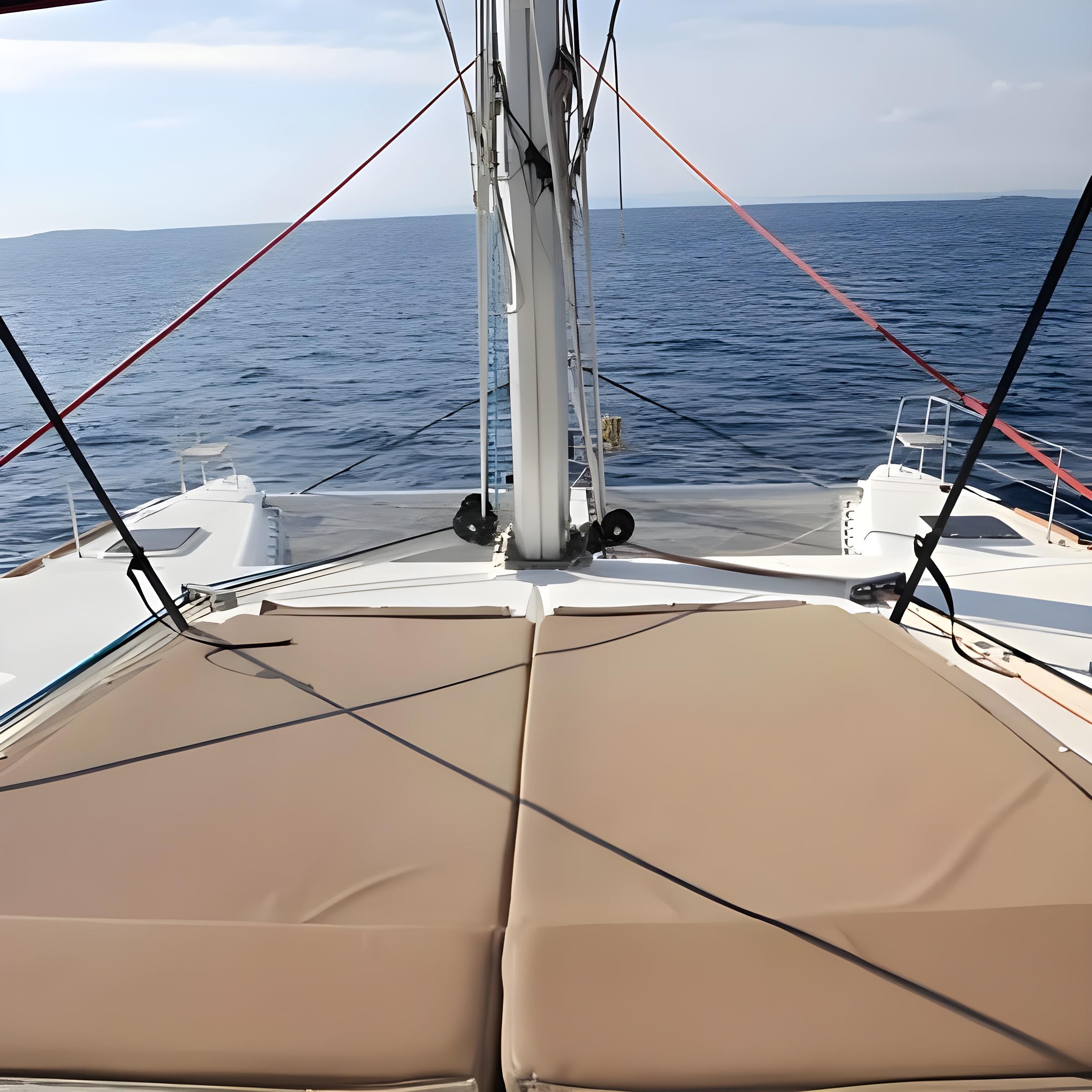 Lagoon 450F gulet amenities exterior deck in Greece