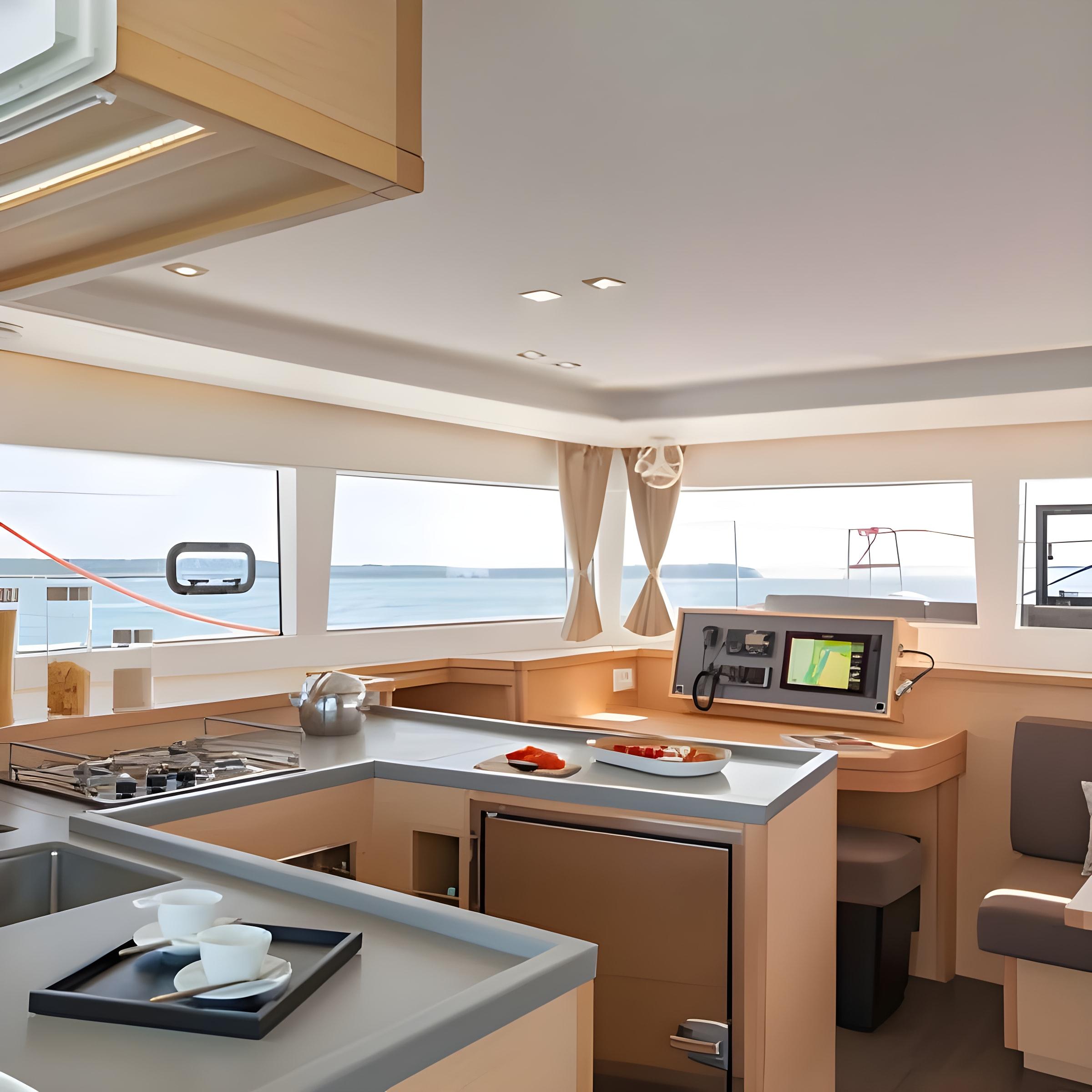 Lagoon 450F gulet amenities exterior deck in Greece