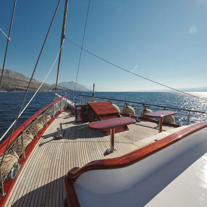 Linda gulet amenities exterior deck in Croatia