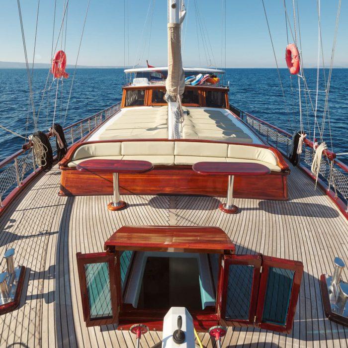 Linda gulet amenities exterior deck in Croatia