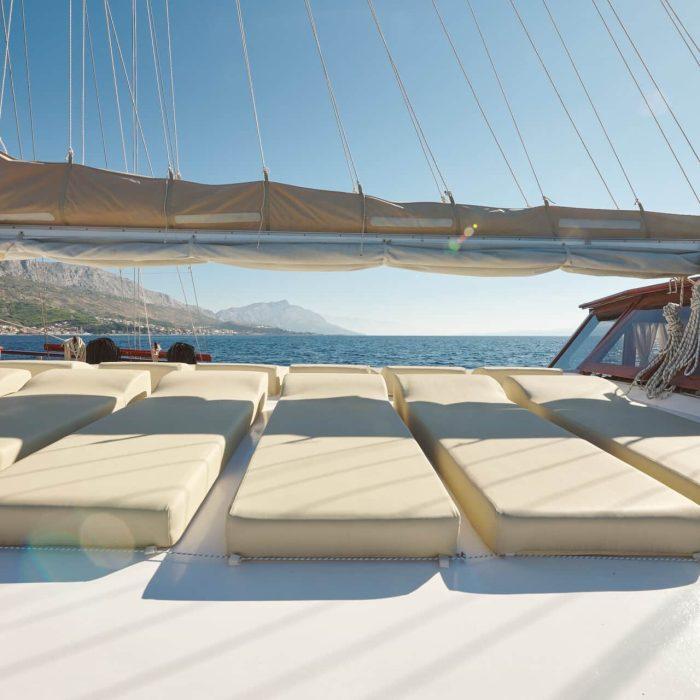 Linda gulet amenities exterior deck in Croatia