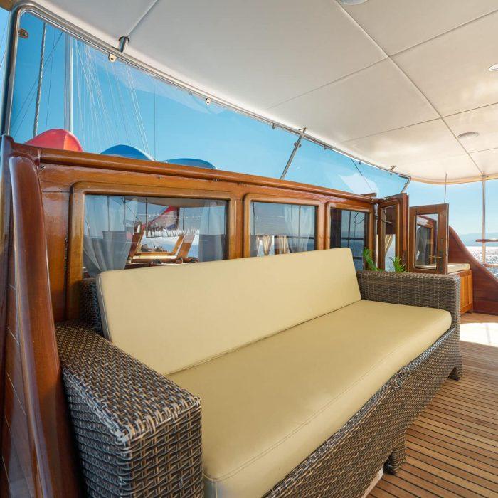 Linda gulet amenities exterior deck in Croatia