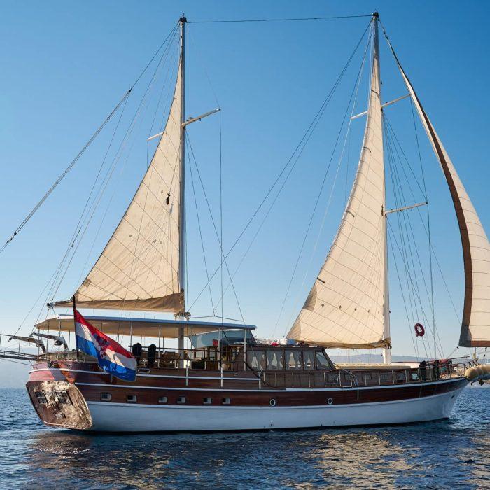 Linda gulet amenities aerial view in Croatia