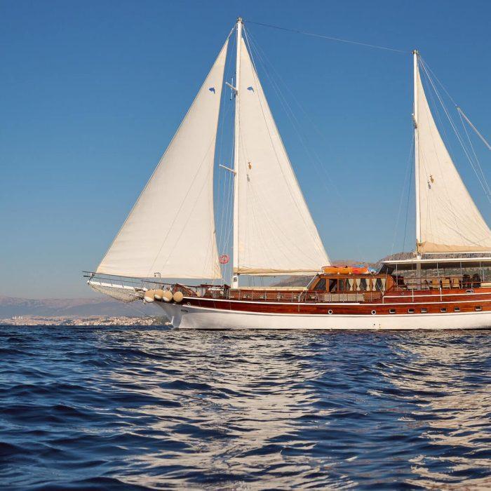 Linda gulet amenities aerial view in Croatia