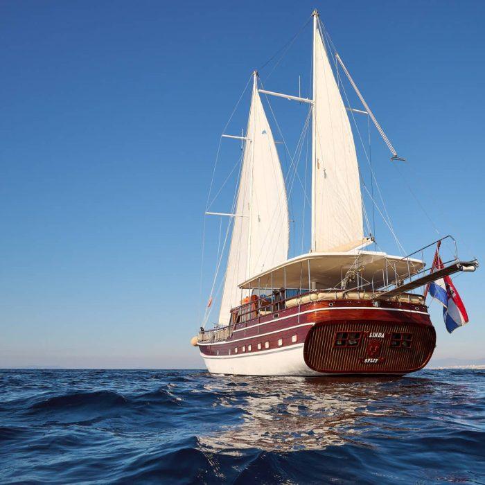 Linda gulet amenities aerial view in Croatia