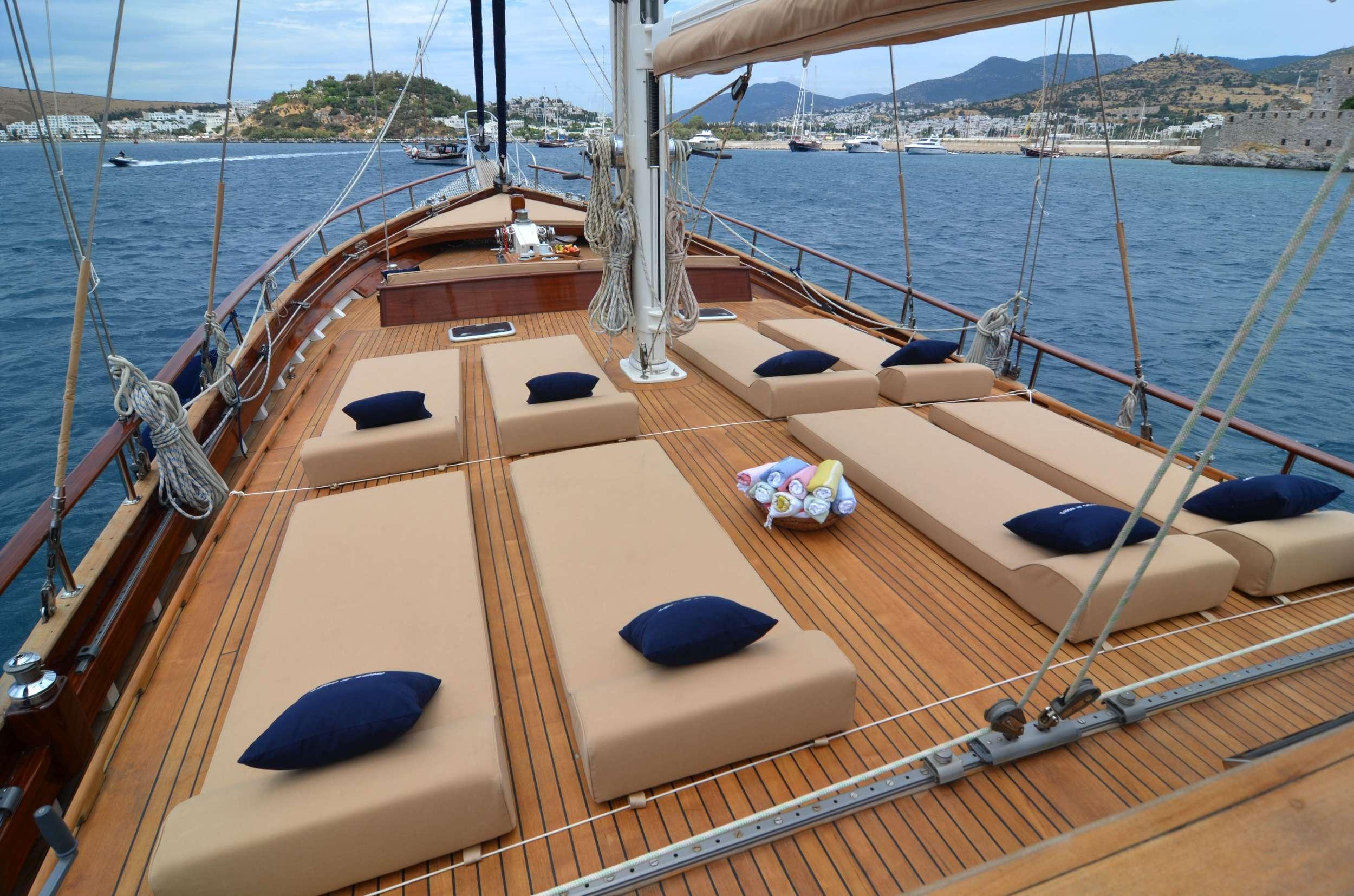 Mar & Mar gulet amenities exterior deck in Italy