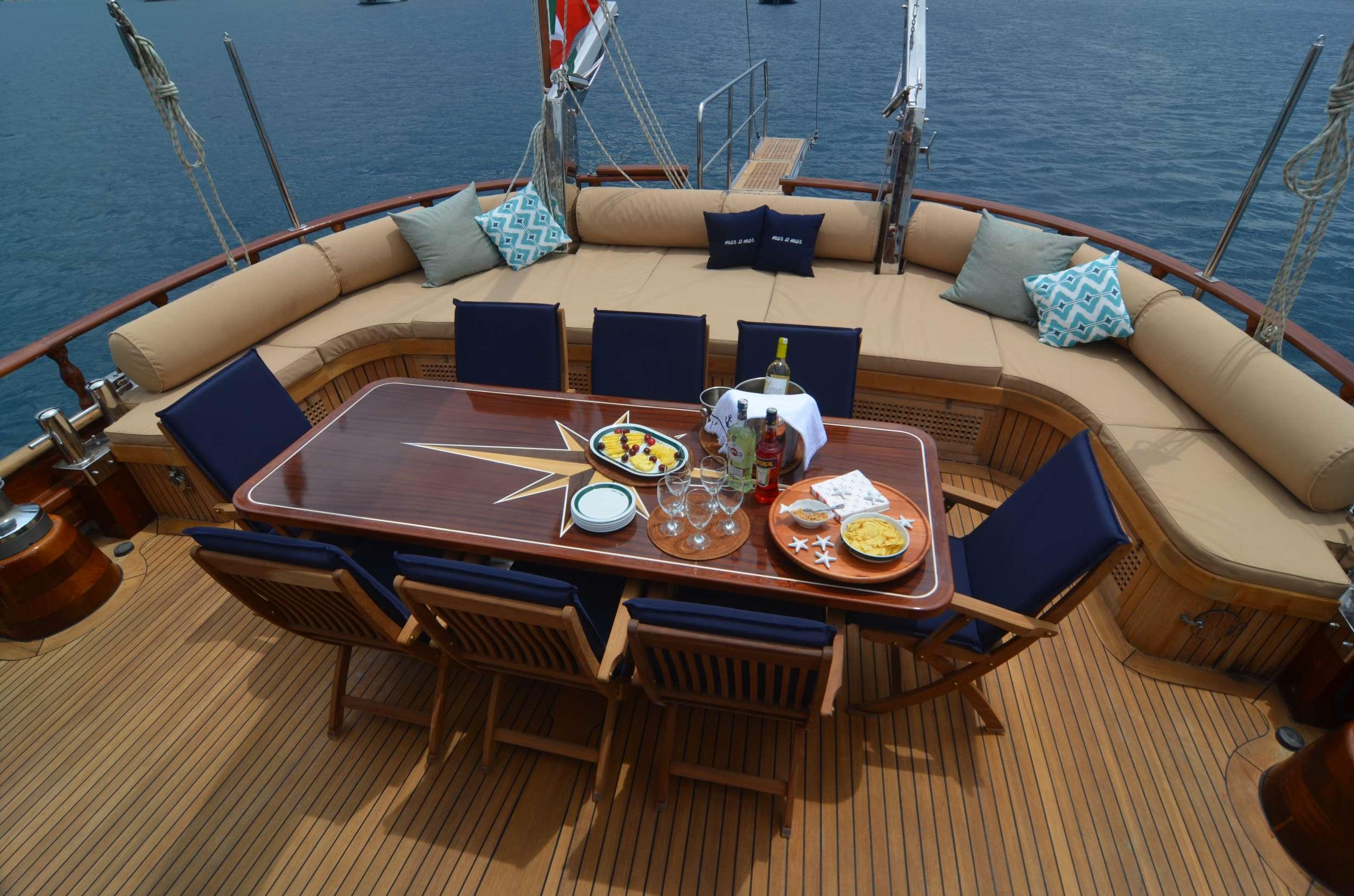 Mar & Mar gulet amenities lifestyle dining in Italy