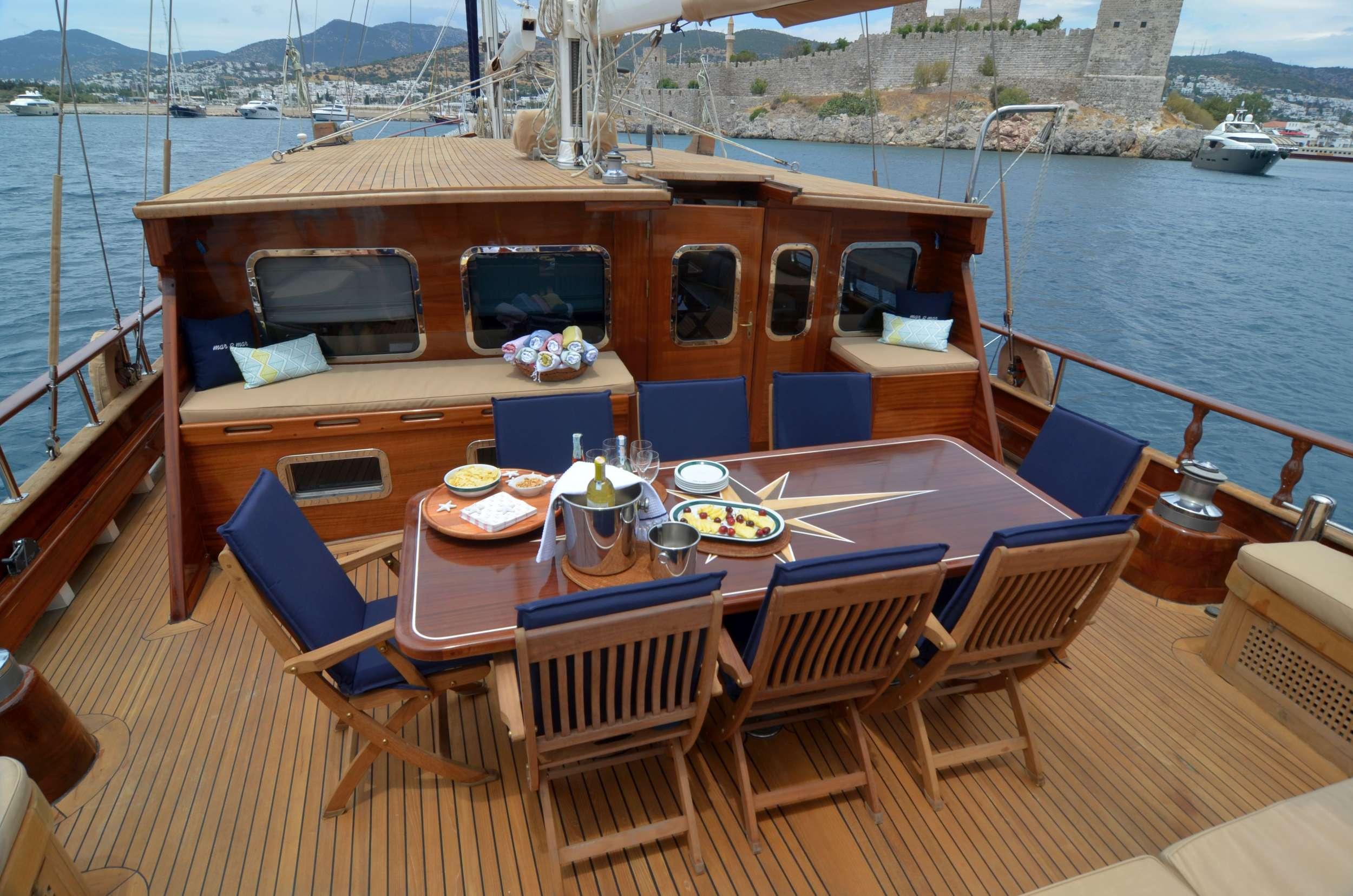 Mar & Mar gulet amenities lifestyle dining in Italy