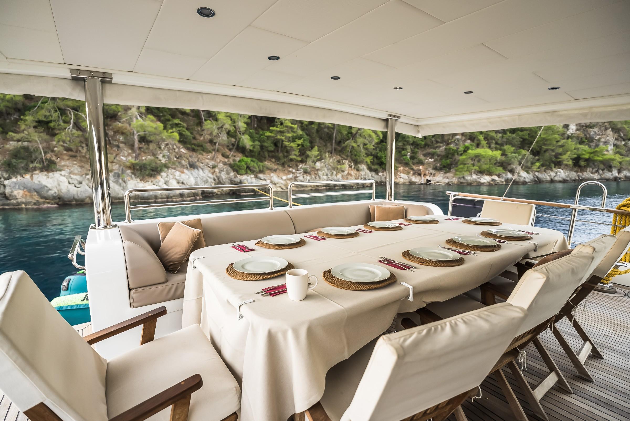 Belgin Sultan gulet amenities exterior deck in Türkiye