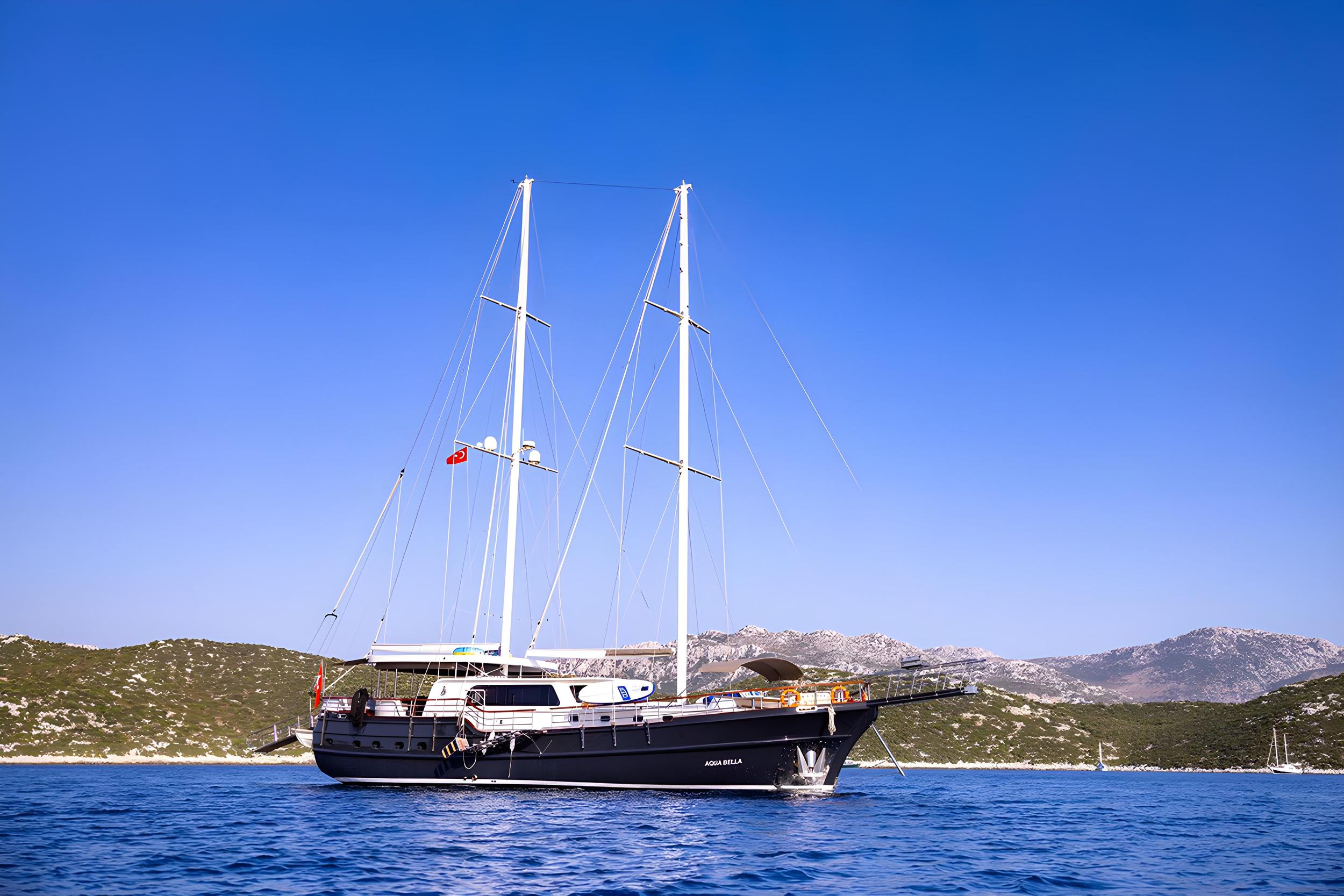 Aqua Bella gulet amenities exterior deck in Türkiye