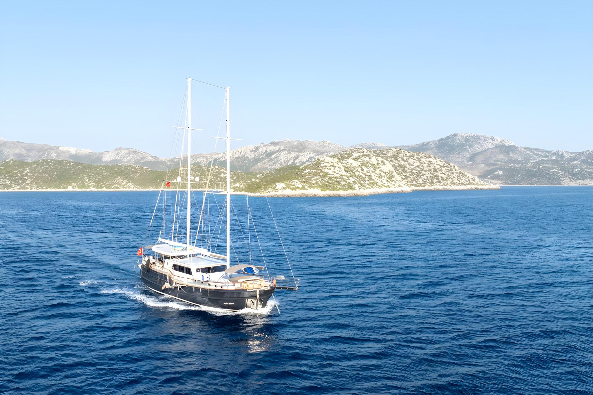 Aqua Bella gulet amenities exterior deck in Türkiye