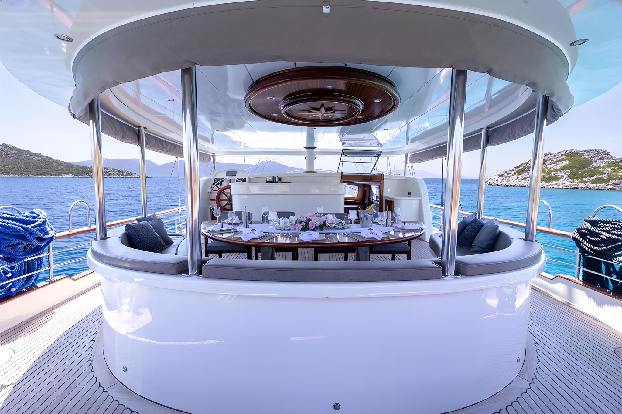 Aqua Bella gulet amenities exterior deck in Türkiye