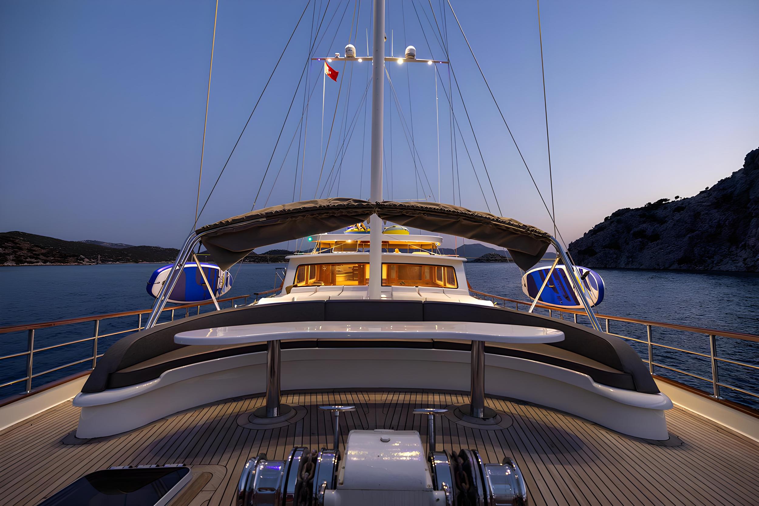 Aqua Bella gulet amenities exterior deck in Türkiye
