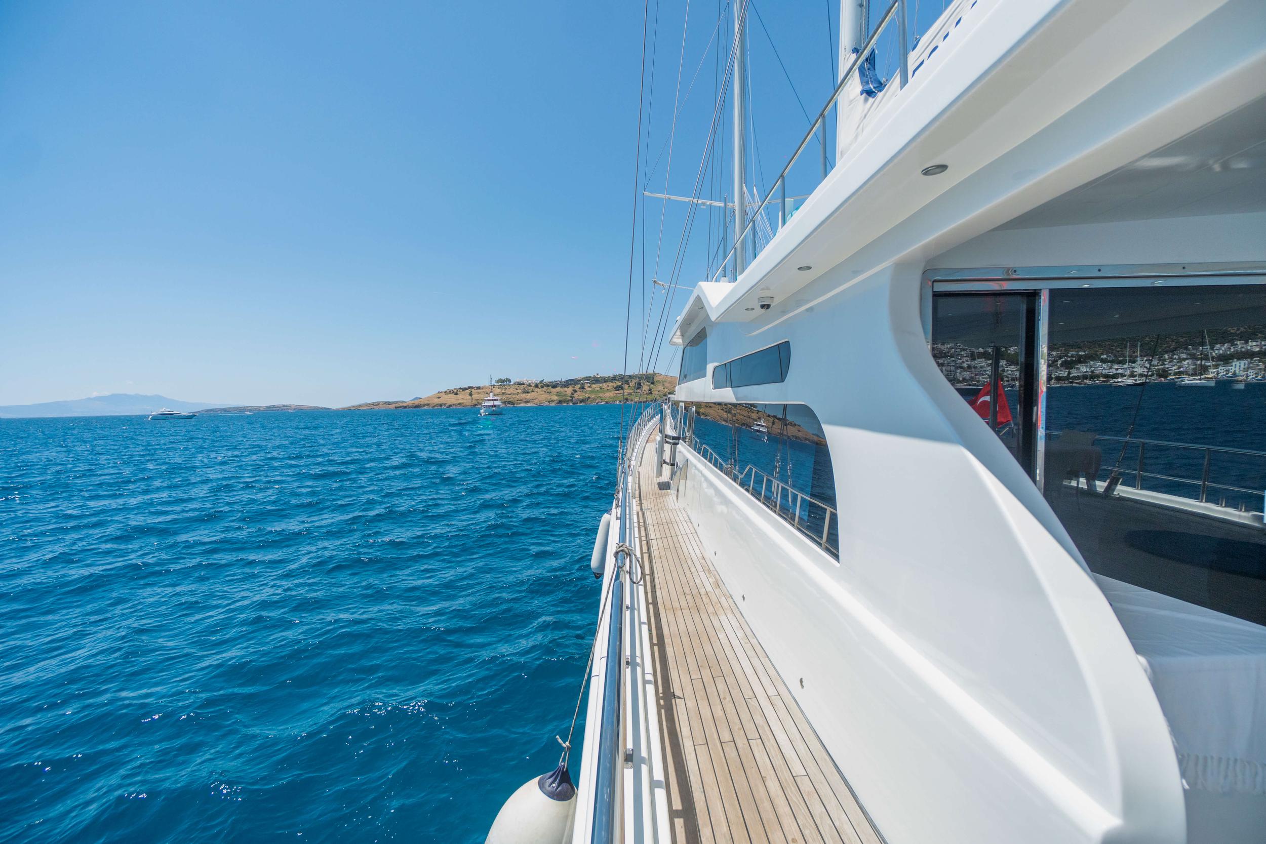 Esma Sultan gulet amenities exterior deck in Türkiye