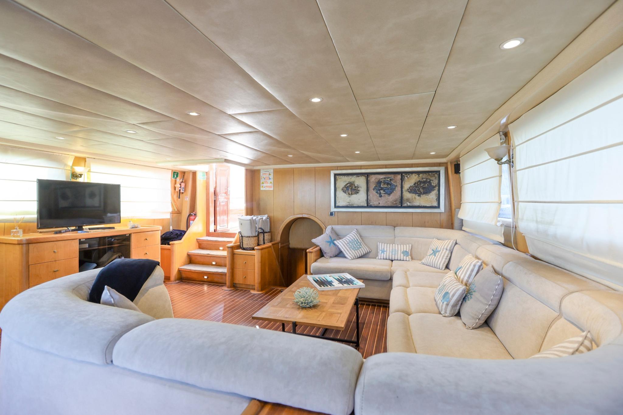 Aegean Schatz gulet amenities interior cabin in Greece