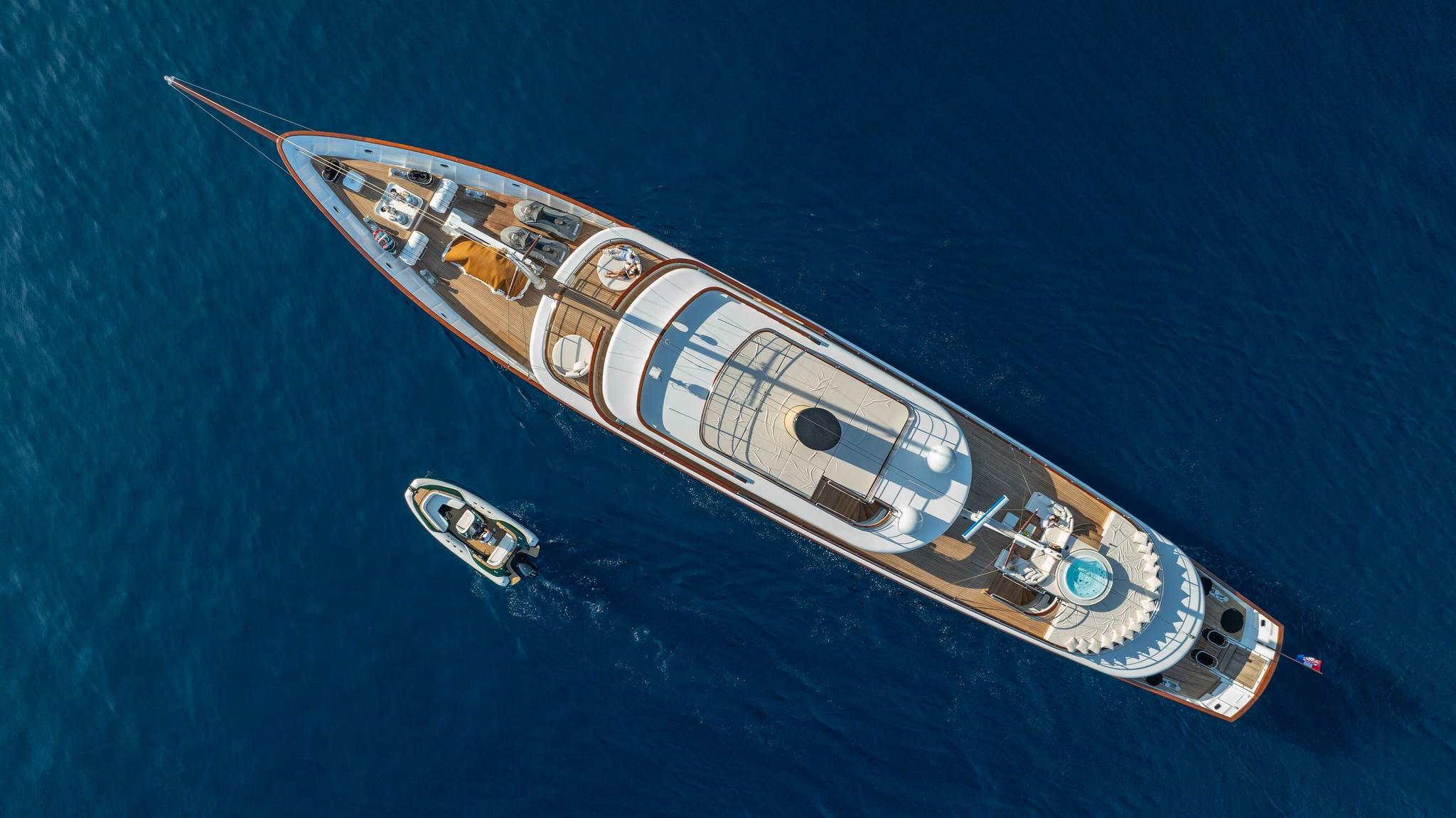 Maia gulet aerial view in Croatia