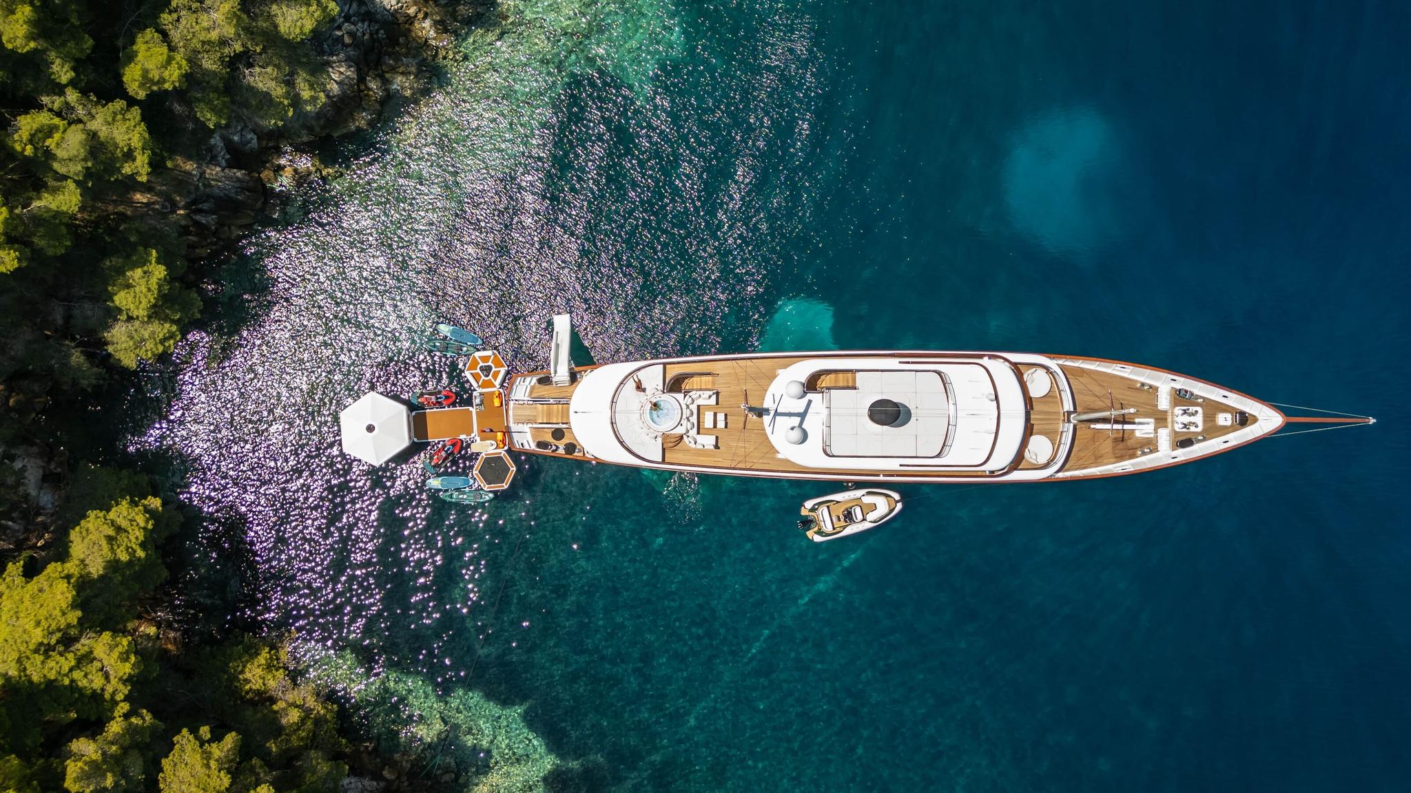 Maia gulet aerial view in Croatia