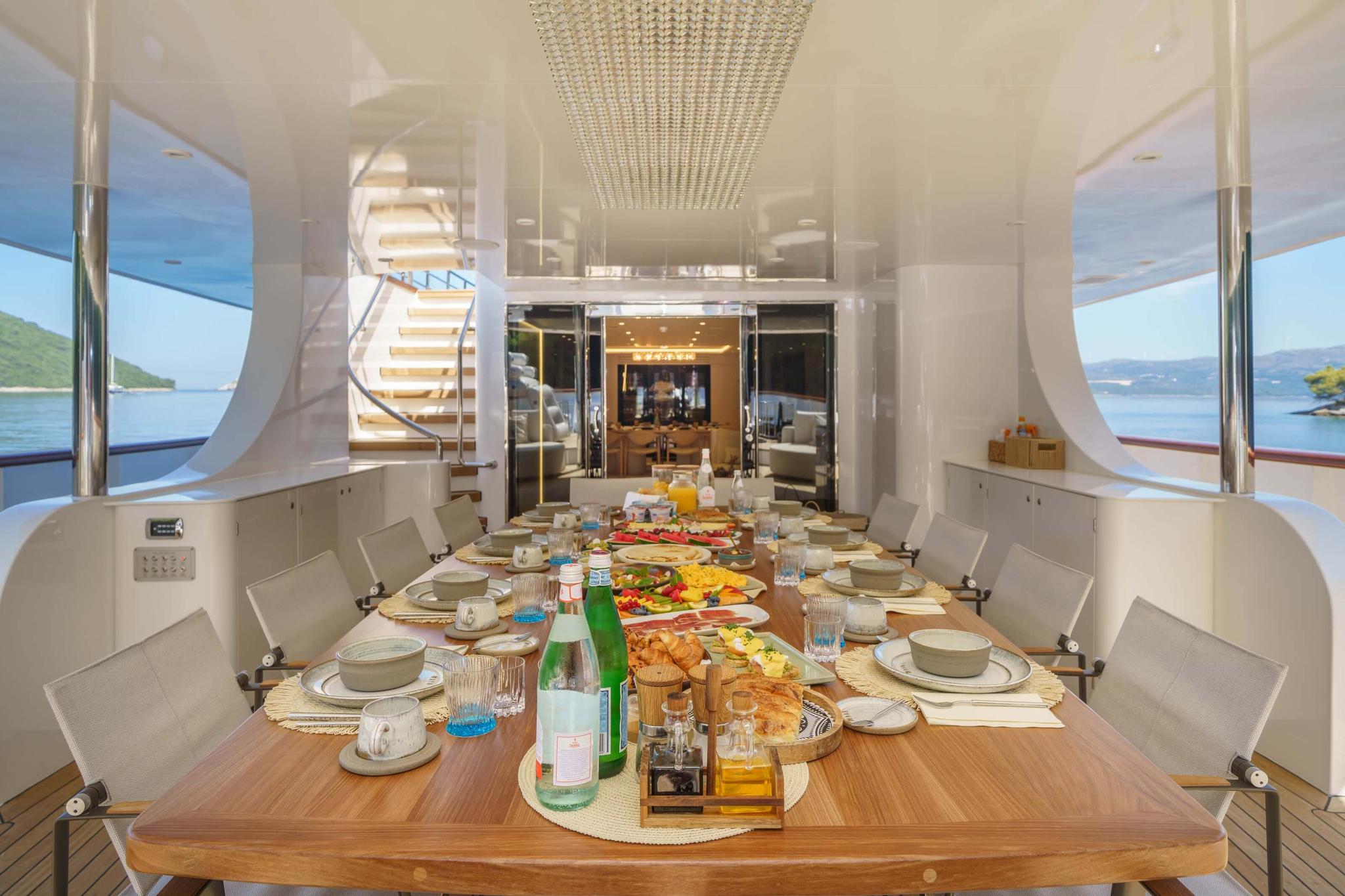 Maia gulet lifestyle dining in Croatia