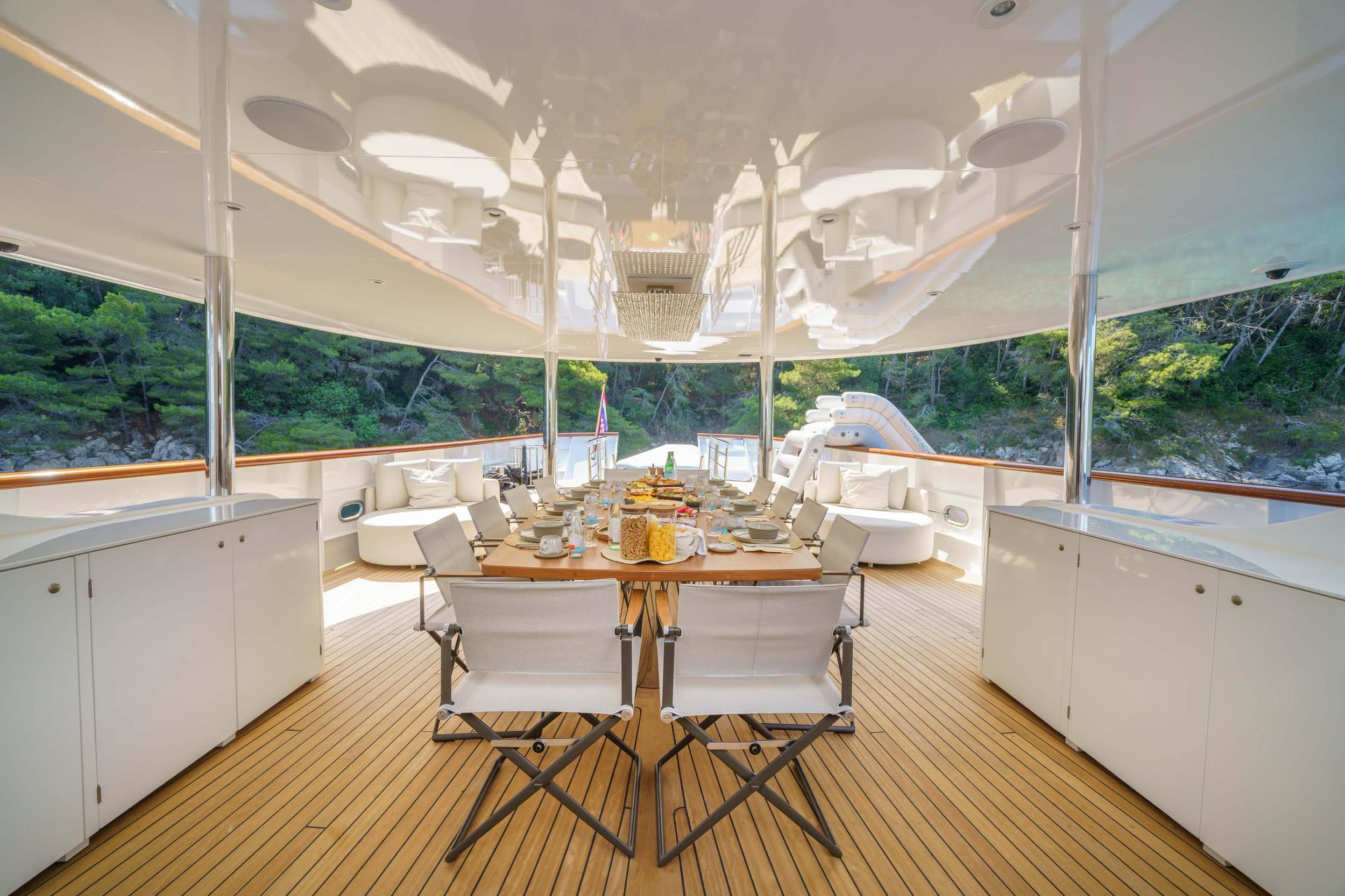 Maia gulet lifestyle dining in Croatia