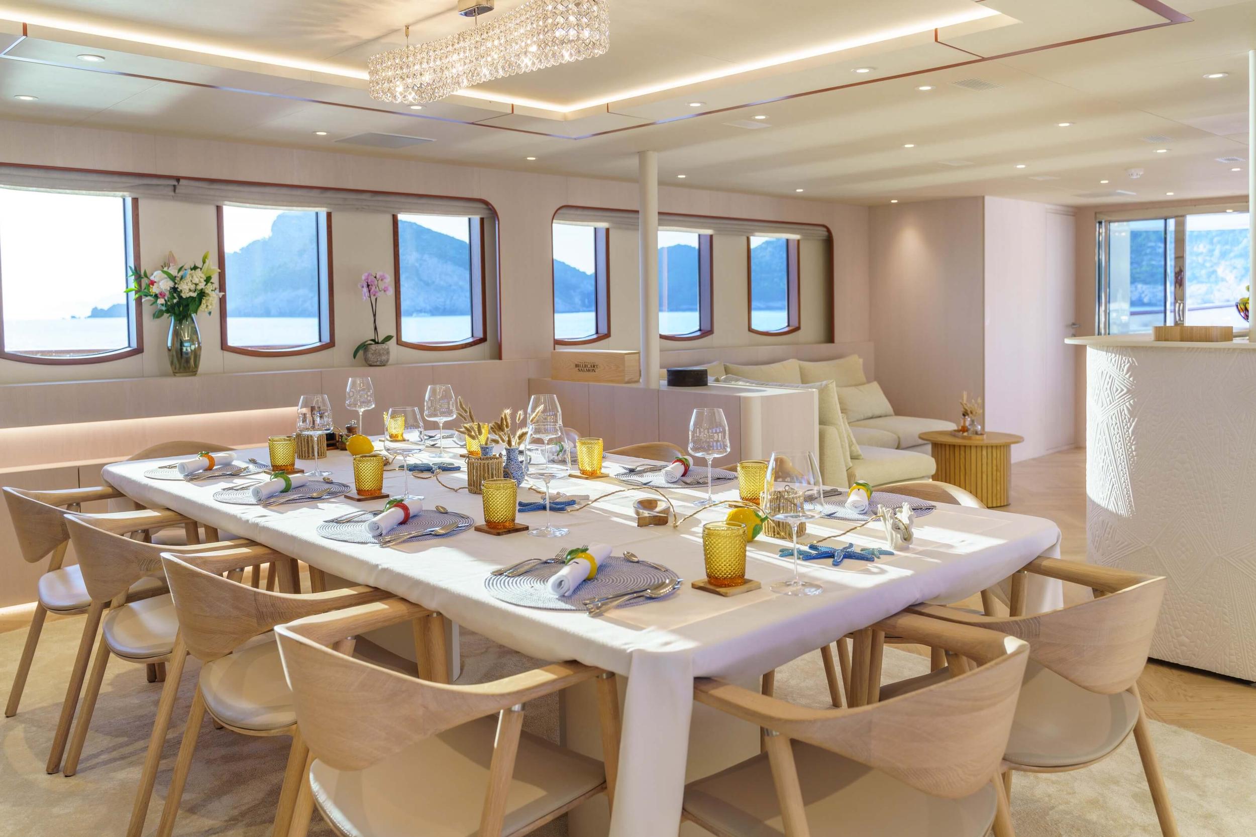 Maia gulet lifestyle dining in Croatia