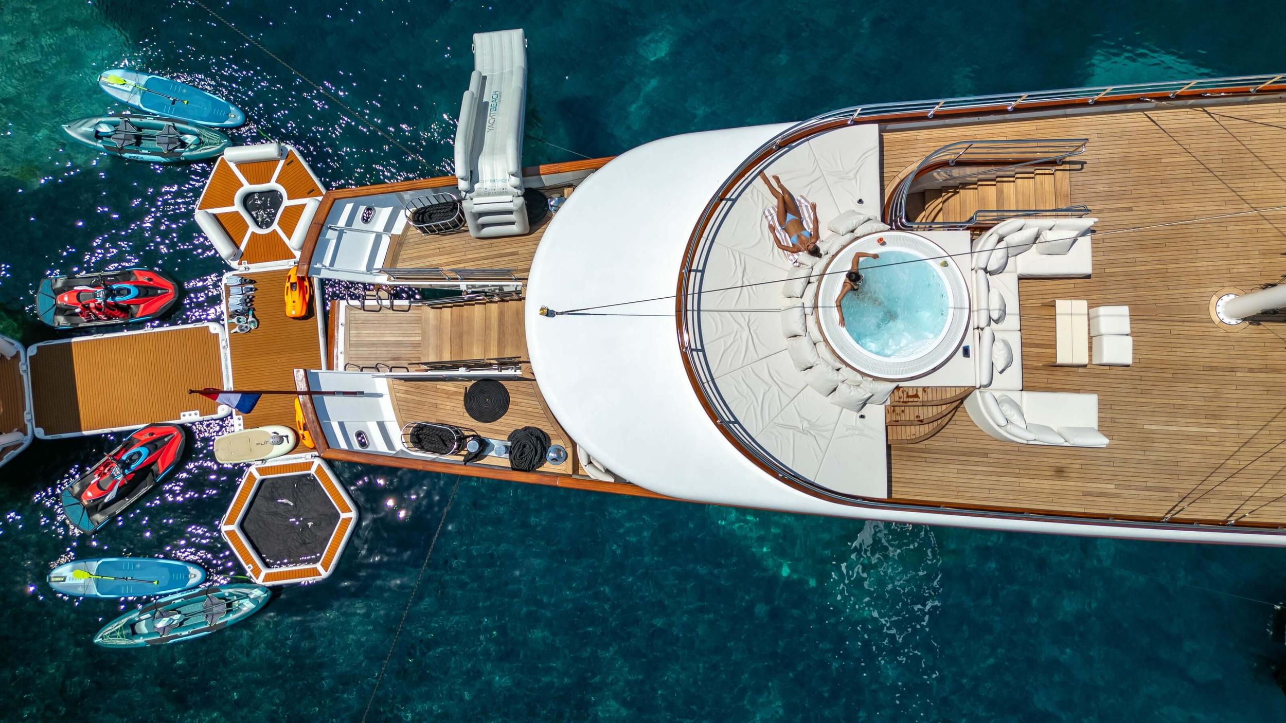 Maia gulet aerial view in Croatia