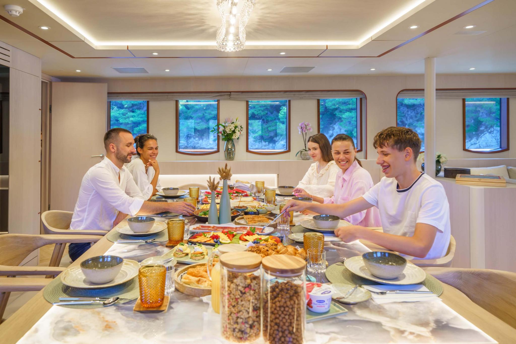 Maia gulet lifestyle dining in Croatia