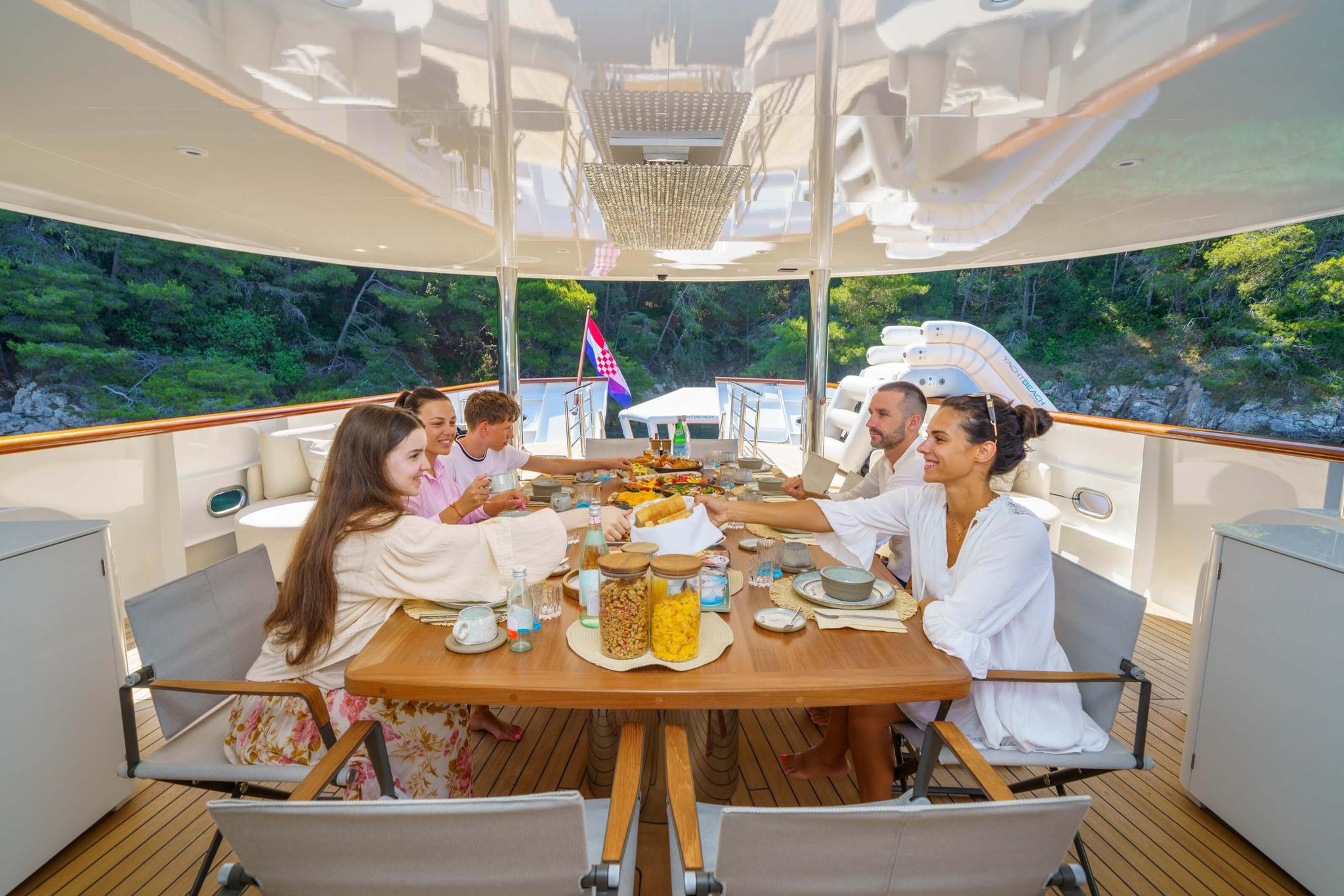 Maia gulet lifestyle dining in Croatia