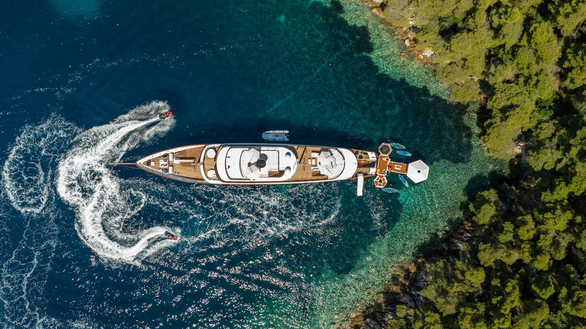 Maia gulet aerial view in Croatia