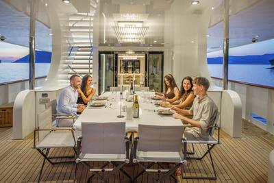 Maia gulet lifestyle dining in Croatia