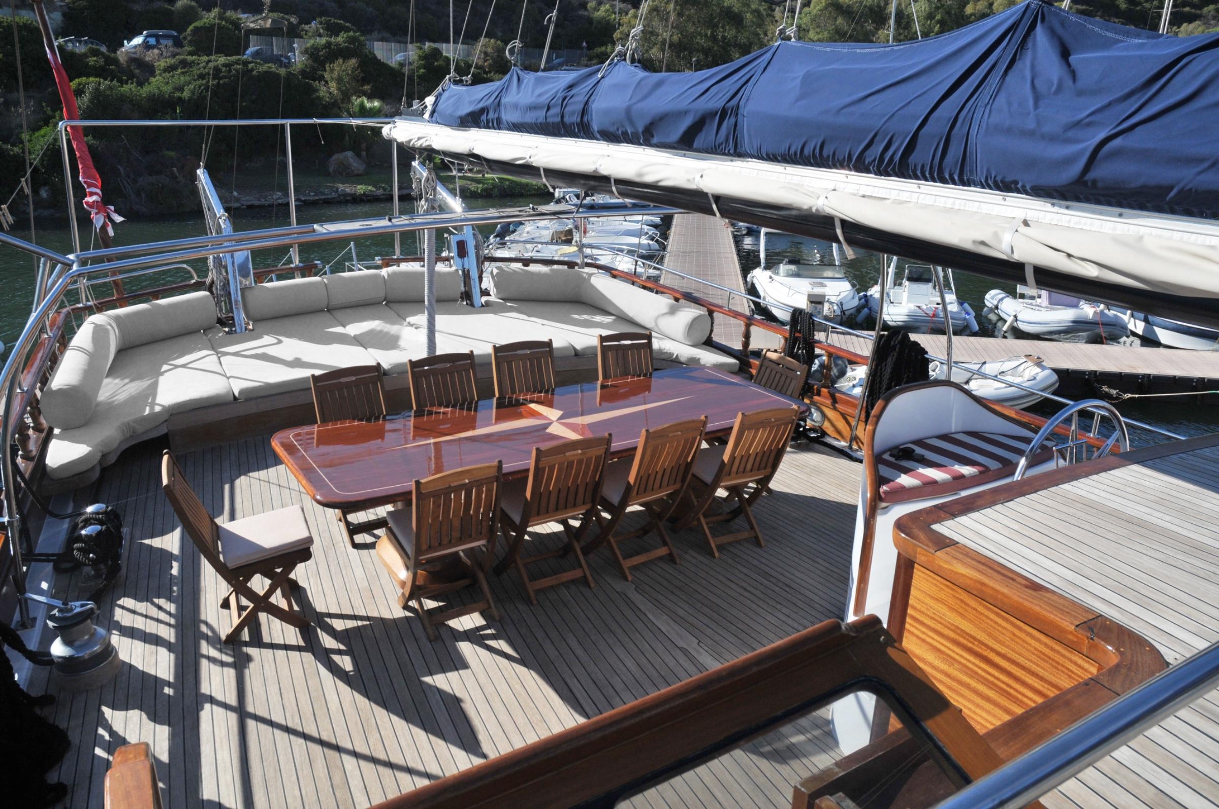 Elianora gulet amenities exterior deck in Italy