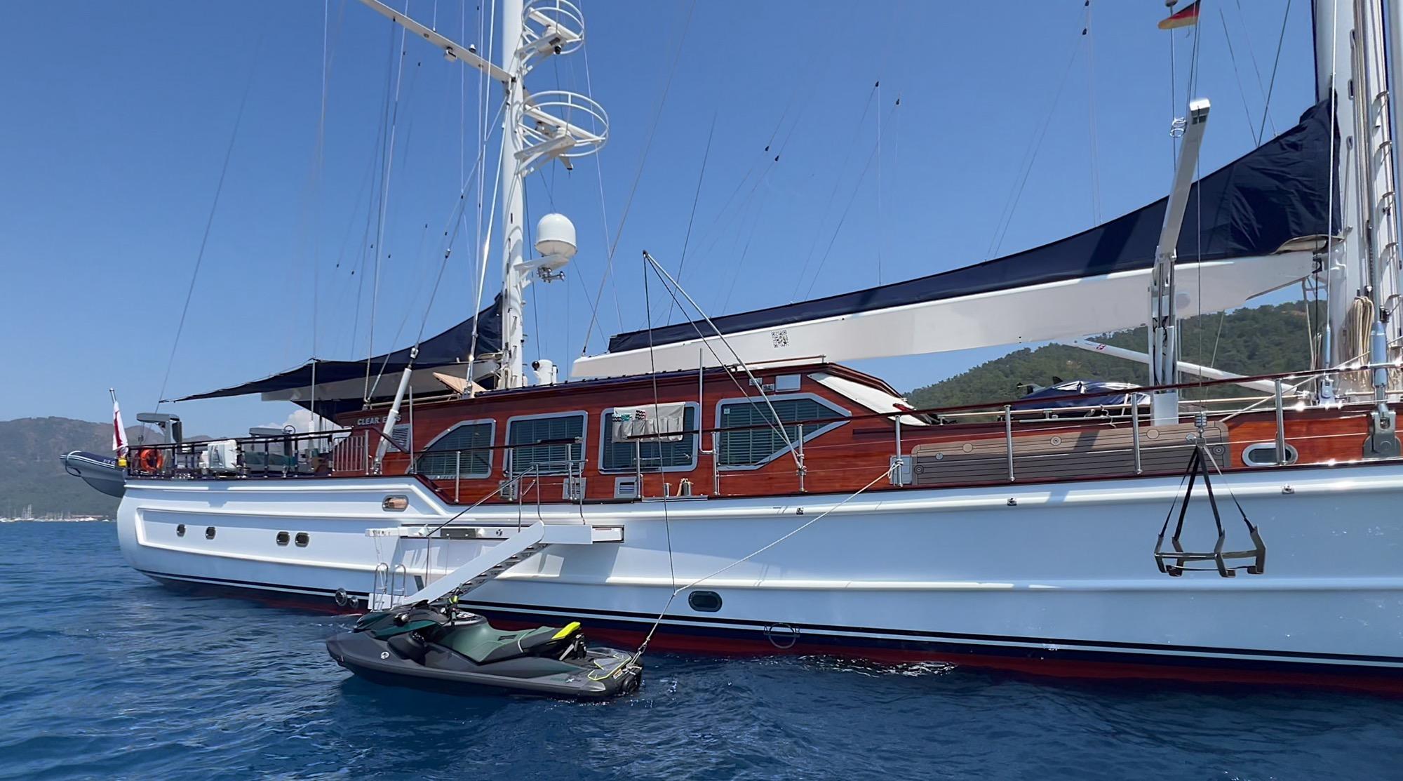 Clear Eyes gulet amenities aerial view in Croatia