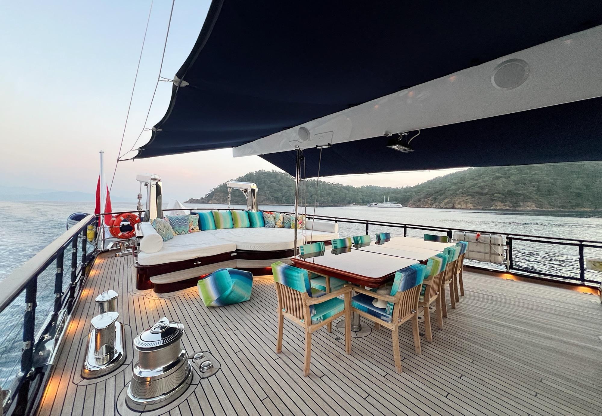 Clear Eyes gulet amenities exterior deck in Croatia