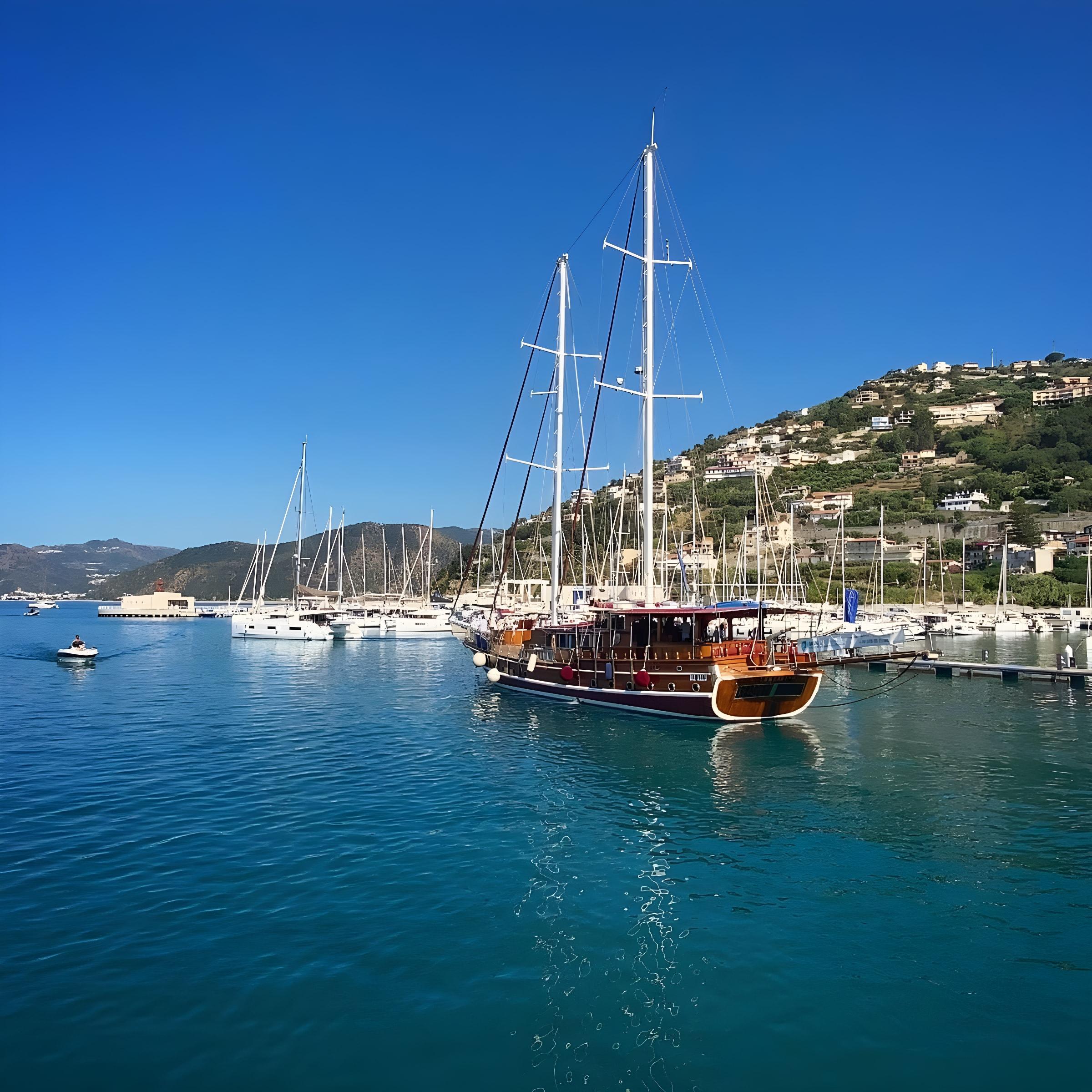 Tersane IV gulet amenities aerial view in Italy