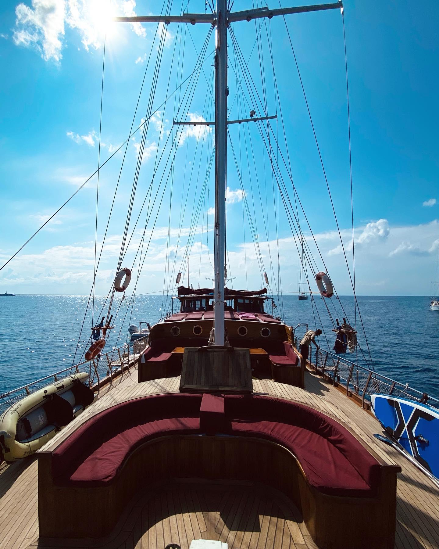 Tersane IV gulet amenities aerial view in Italy