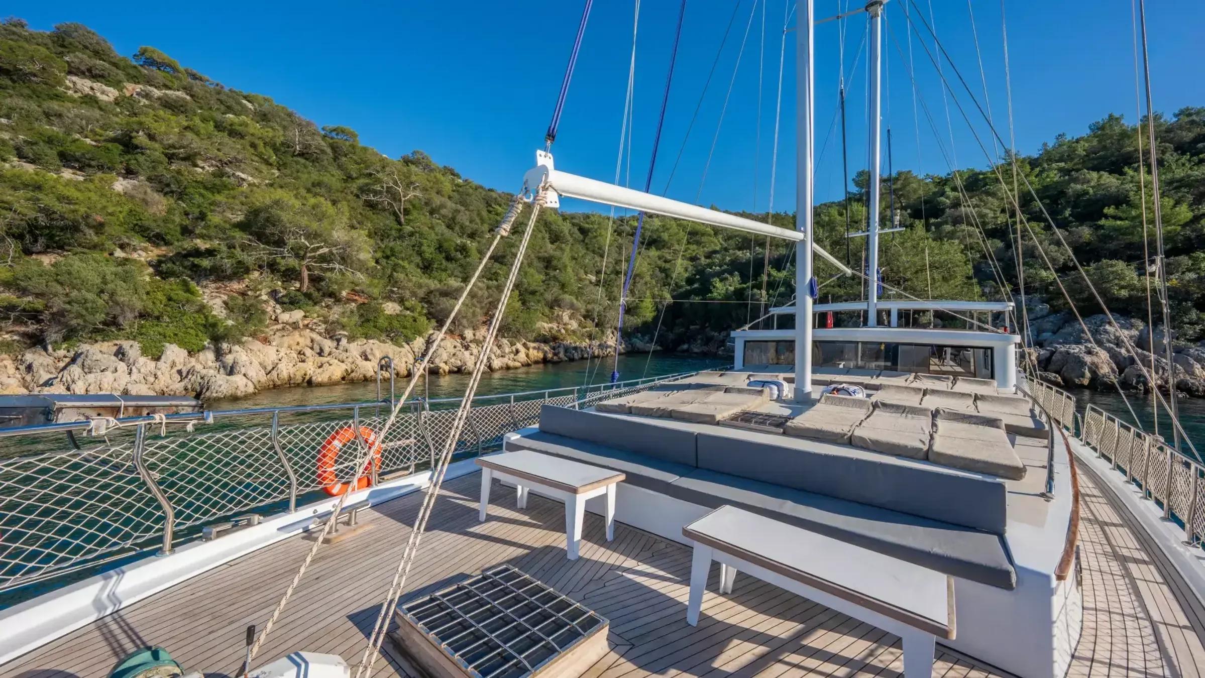 Holiday 5 gulet exterior deck in Türkiye