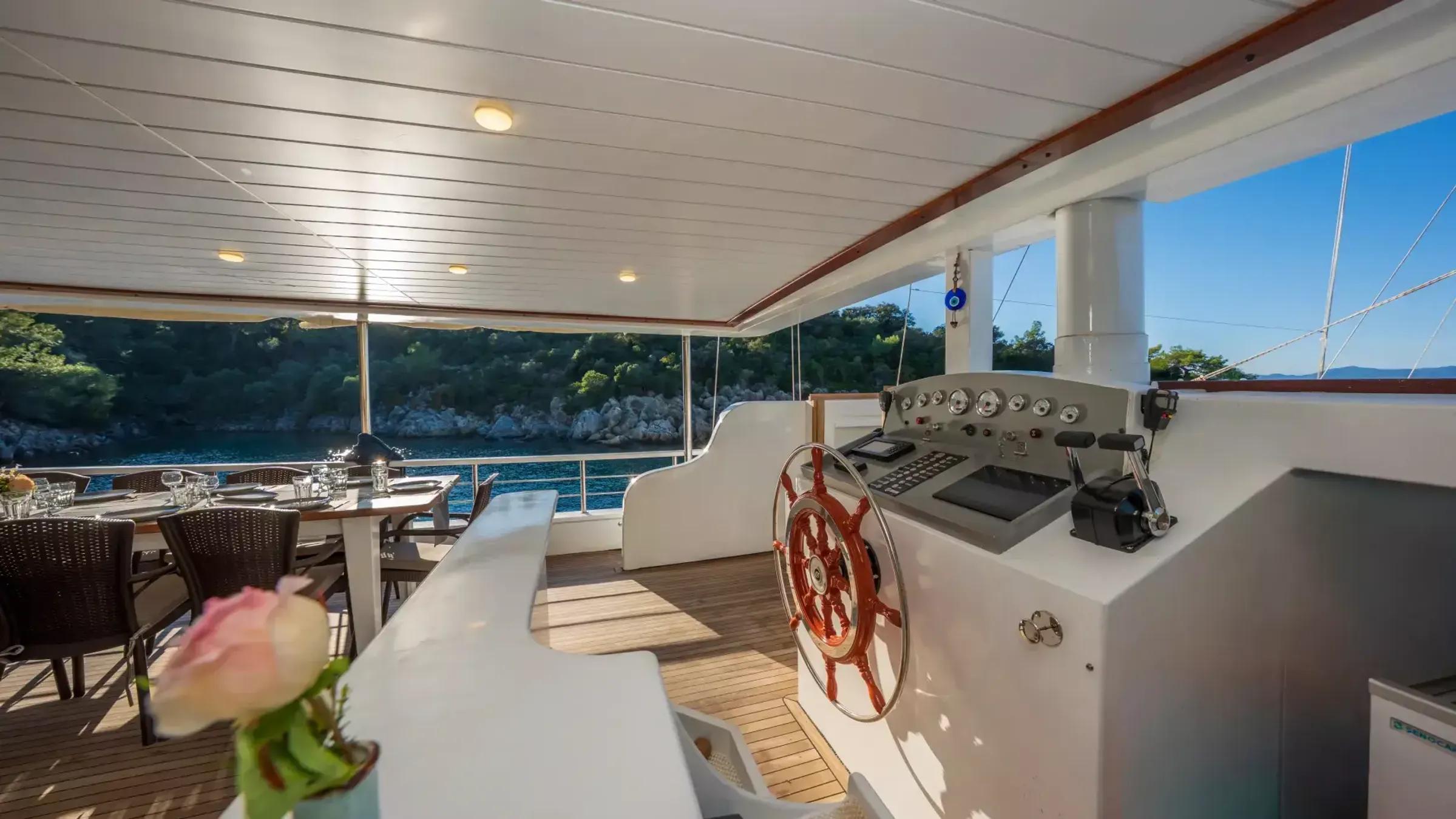 Holiday 5 gulet exterior deck in Türkiye