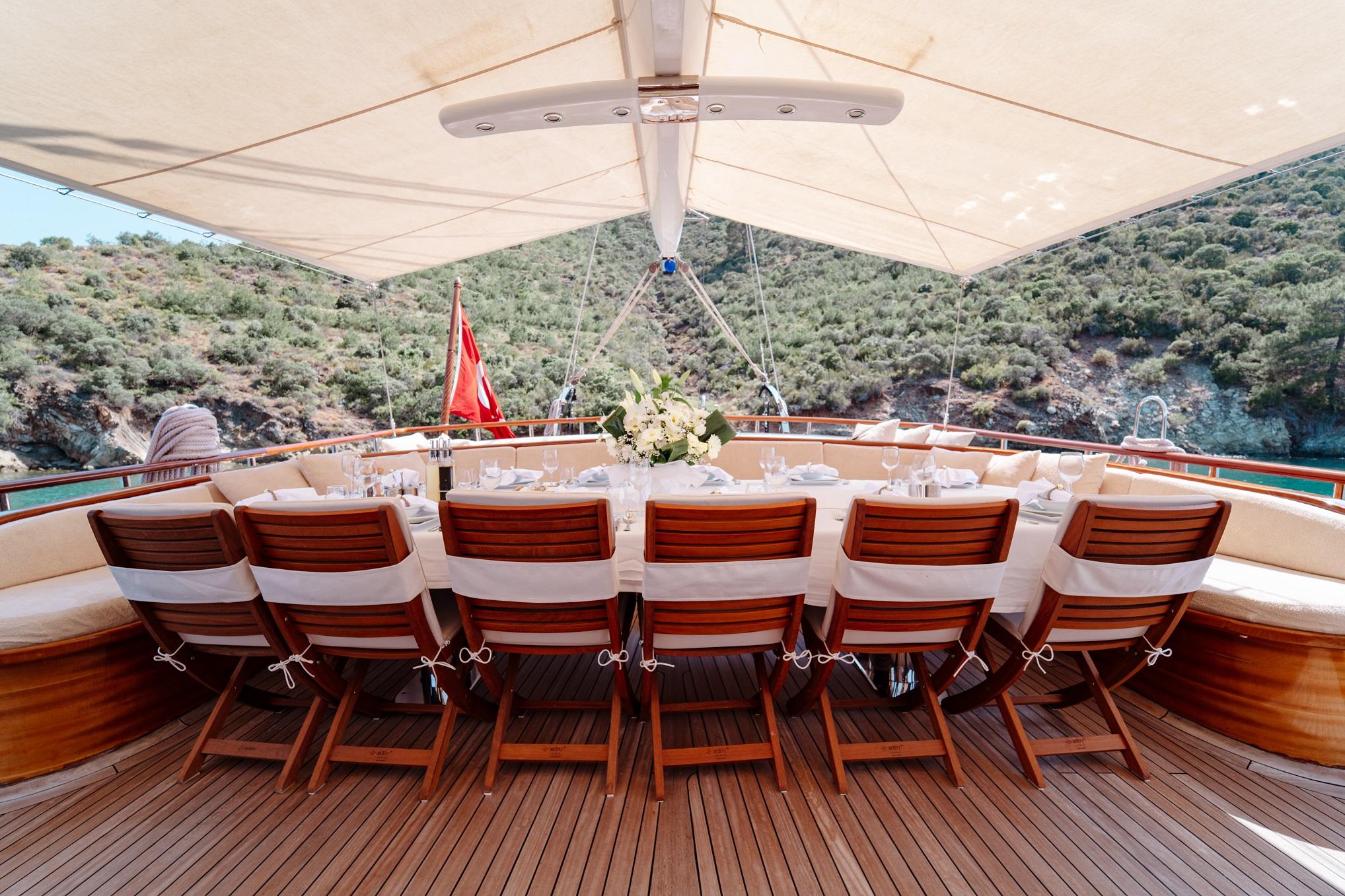 Lycian Queen gulet exterior deck in Türkiye