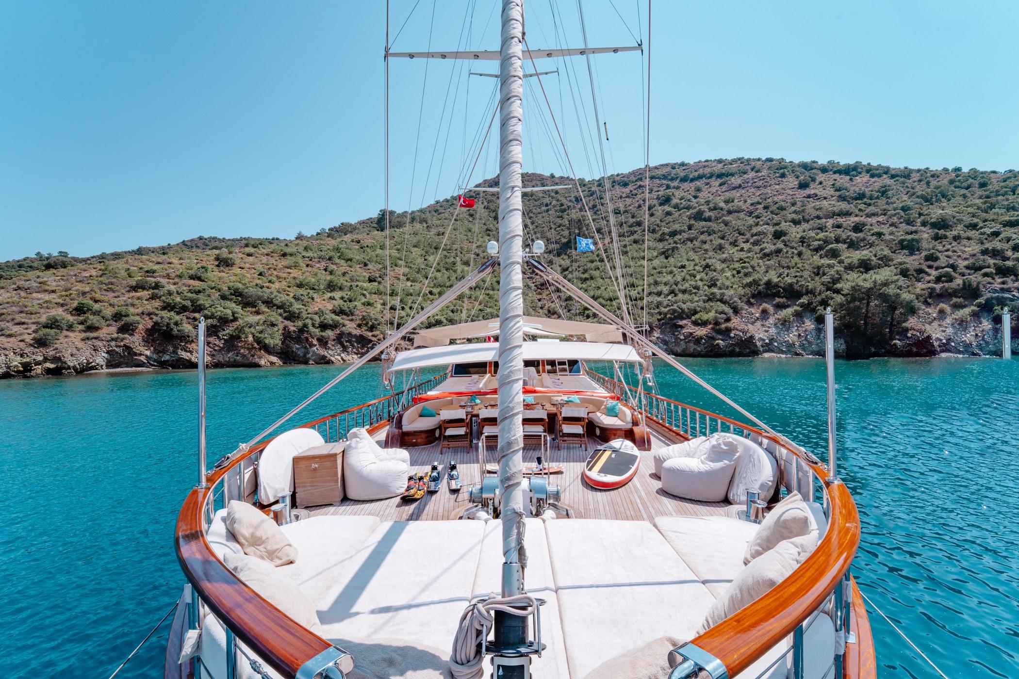 Lycian Queen gulet amenities exterior deck in Türkiye