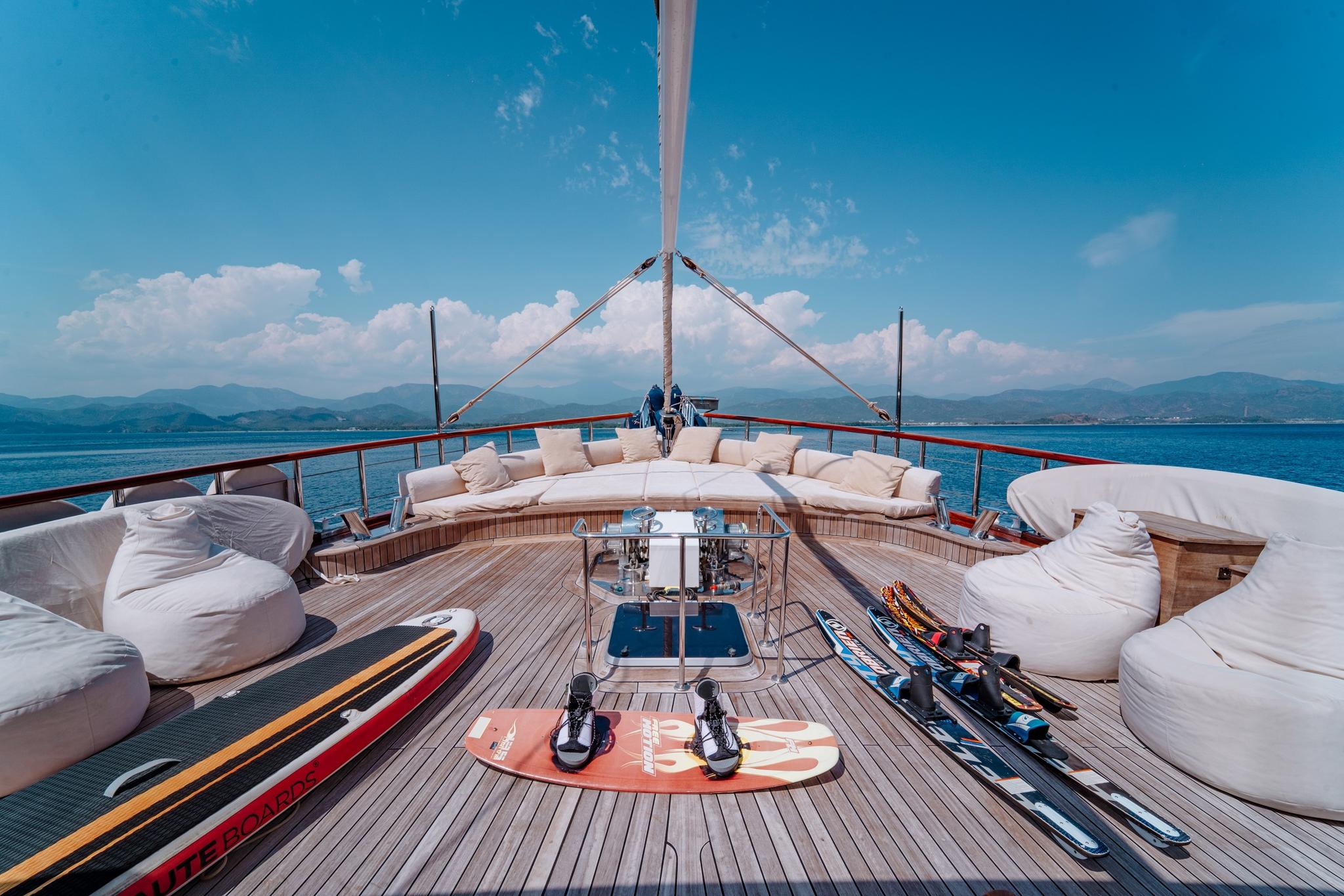 Lycian Queen gulet amenities exterior deck in Türkiye