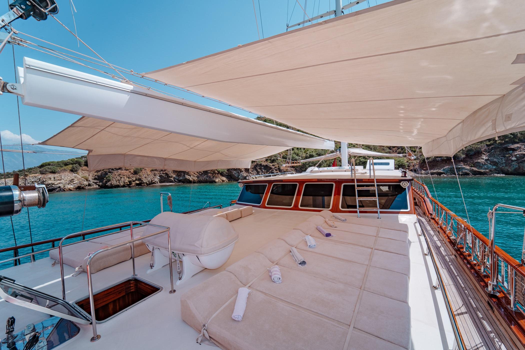 Lycian Queen gulet amenities exterior deck in Türkiye
