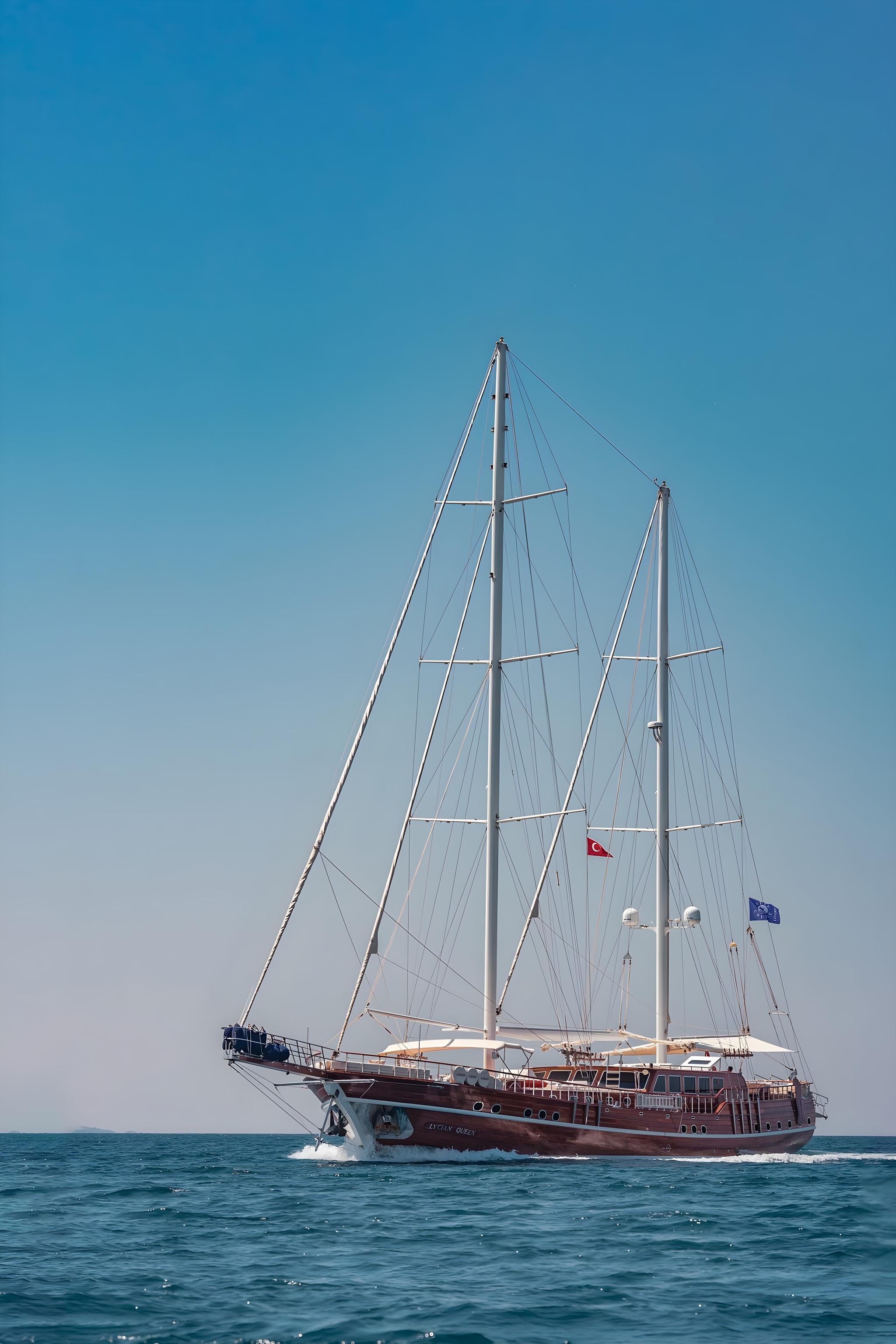 Lycian Queen gulet exterior deck in Türkiye