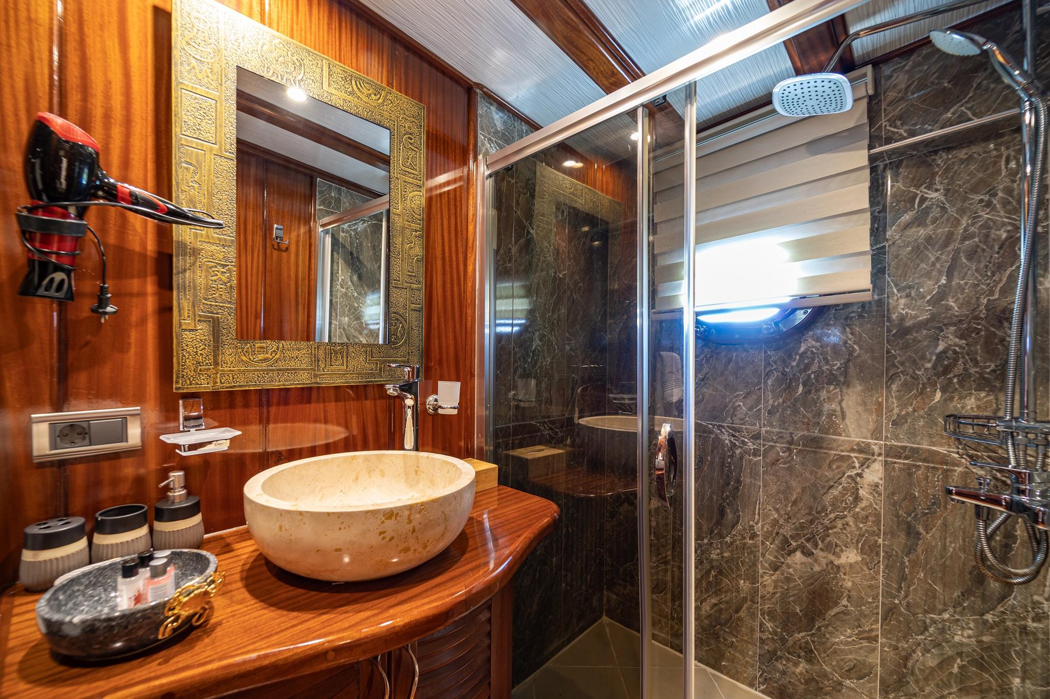 Lycian Queen gulet accommodation interior cabin in Türkiye