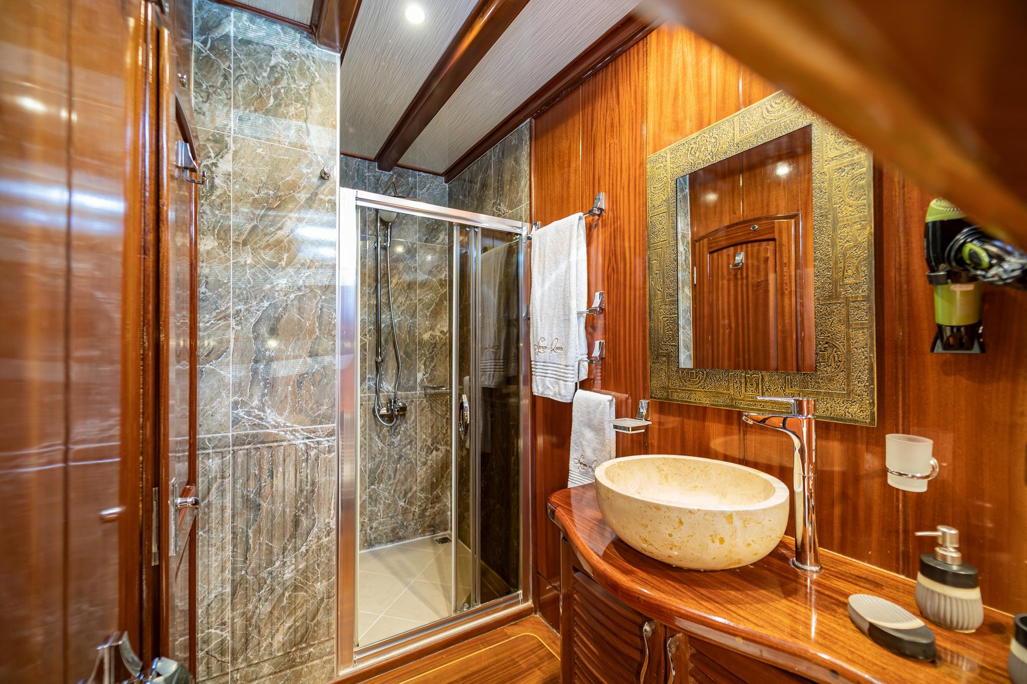 Lycian Queen gulet accommodation interior cabin in Türkiye