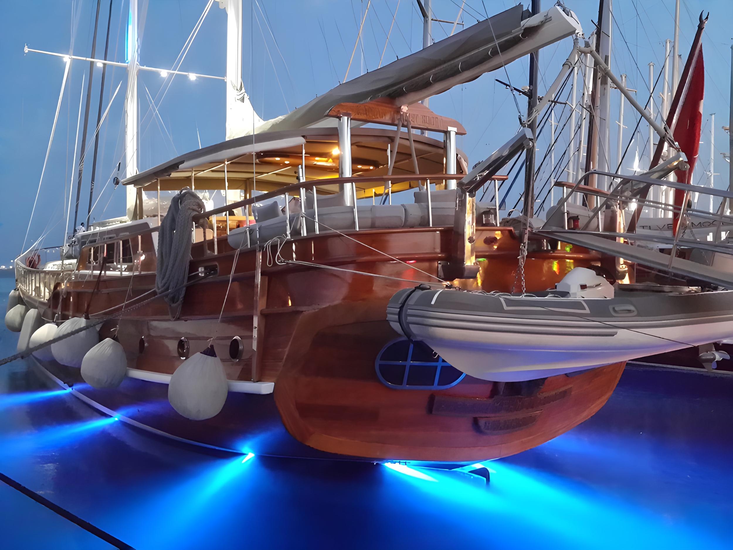 Kaptan Mehmet Bugra gulet exterior deck in Türkiye