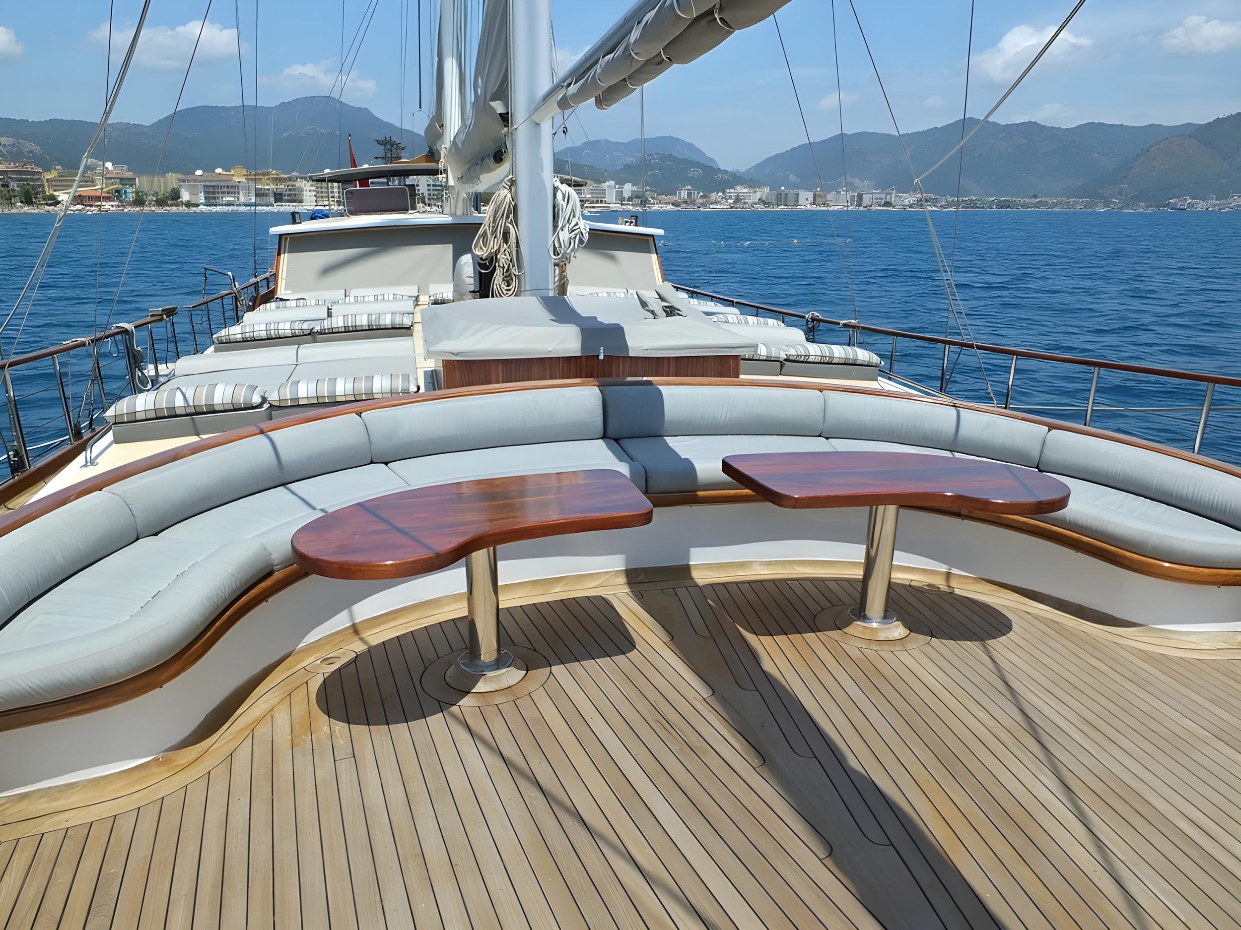 Kaptan Mehmet Bugra gulet amenities exterior deck in Türkiye