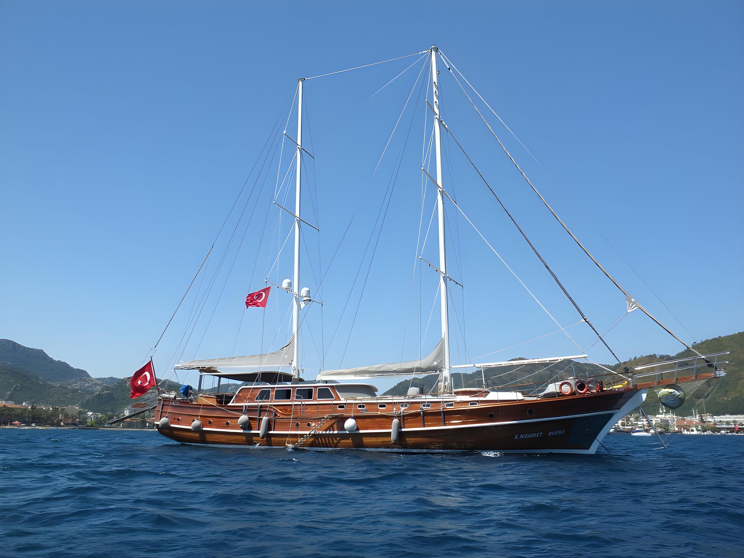 Kaptan Mehmet Bugra gulet amenities exterior deck in Türkiye